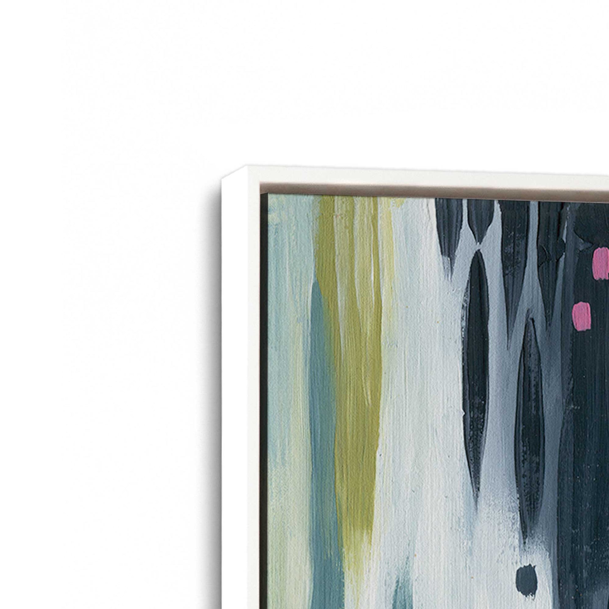 [Color:Opaque White], Picture of art in a White frame at an angle