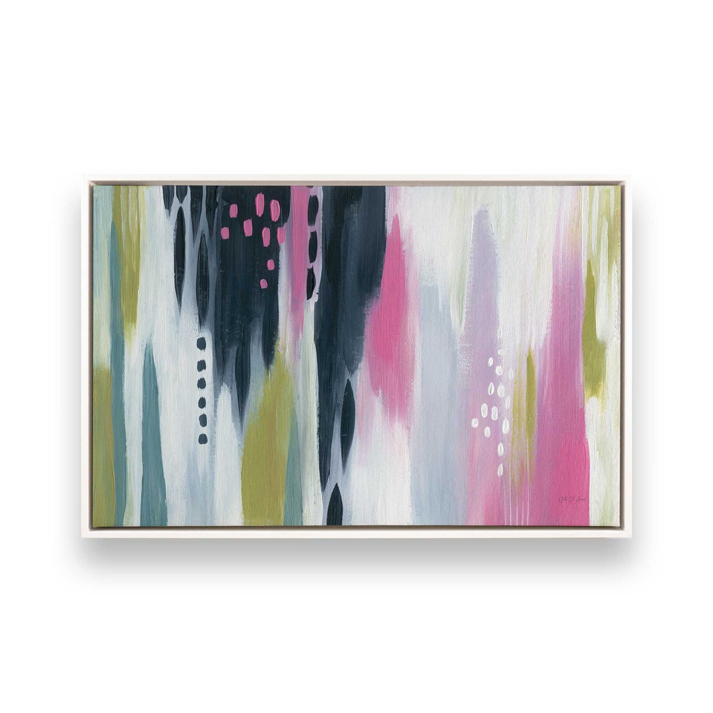 [Color:Opaque White], Picture of art in a White frame