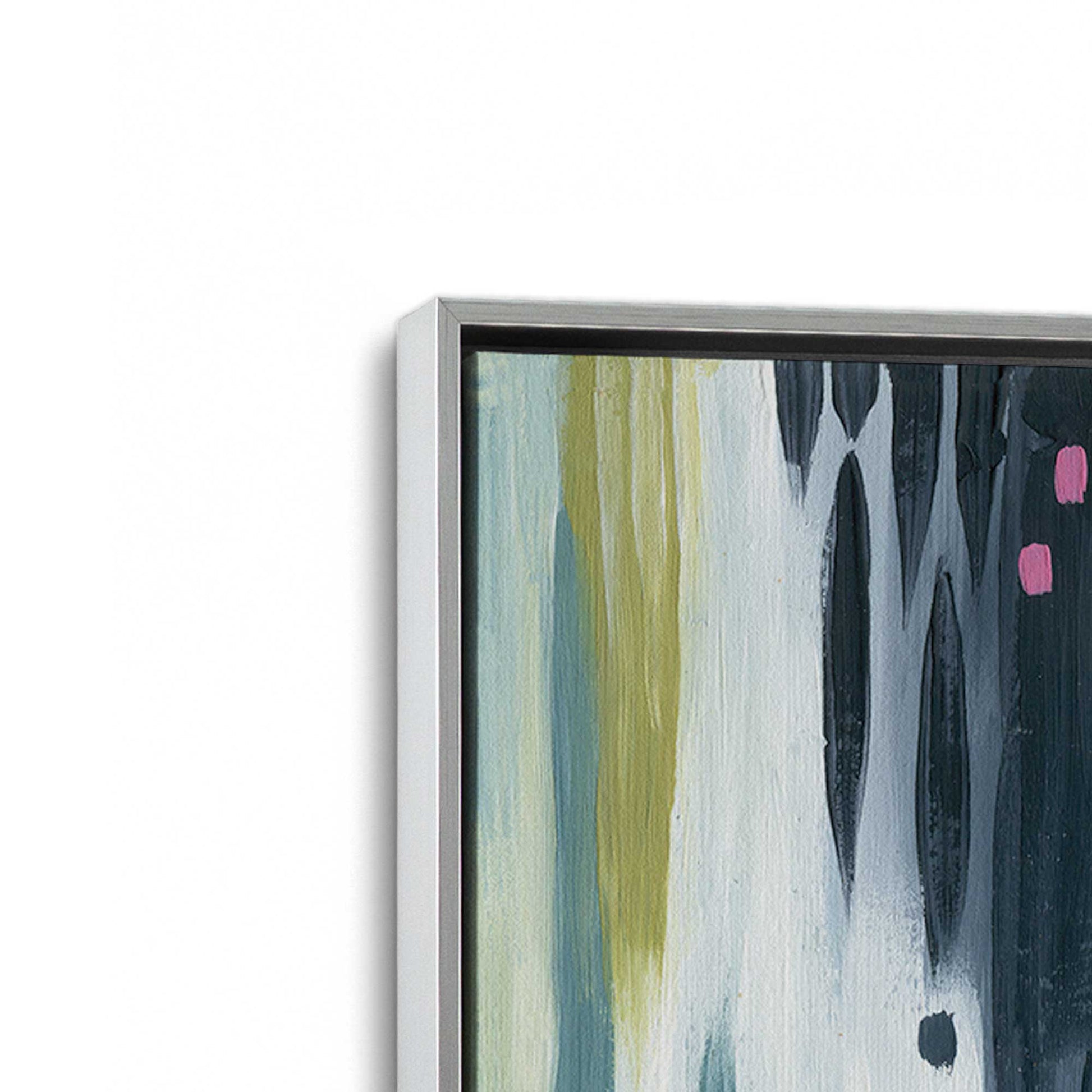 [Color:Polished Chrome], Picture of art in a Polished Chrome frame at an angle