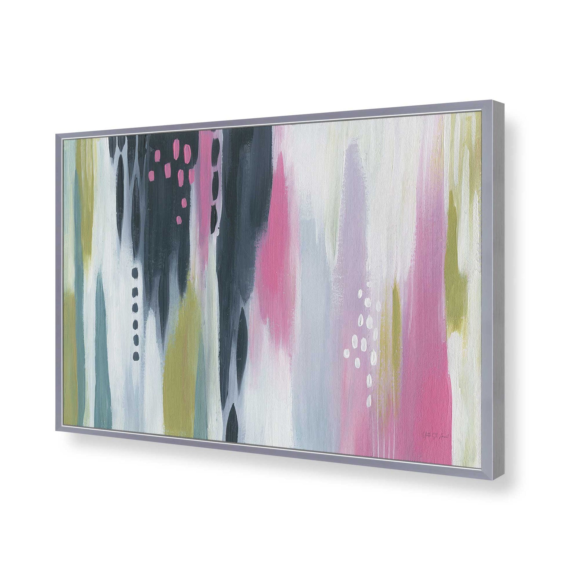 [Color:Polished Chrome], Picture of art in a Polished Chrome frame of the corner