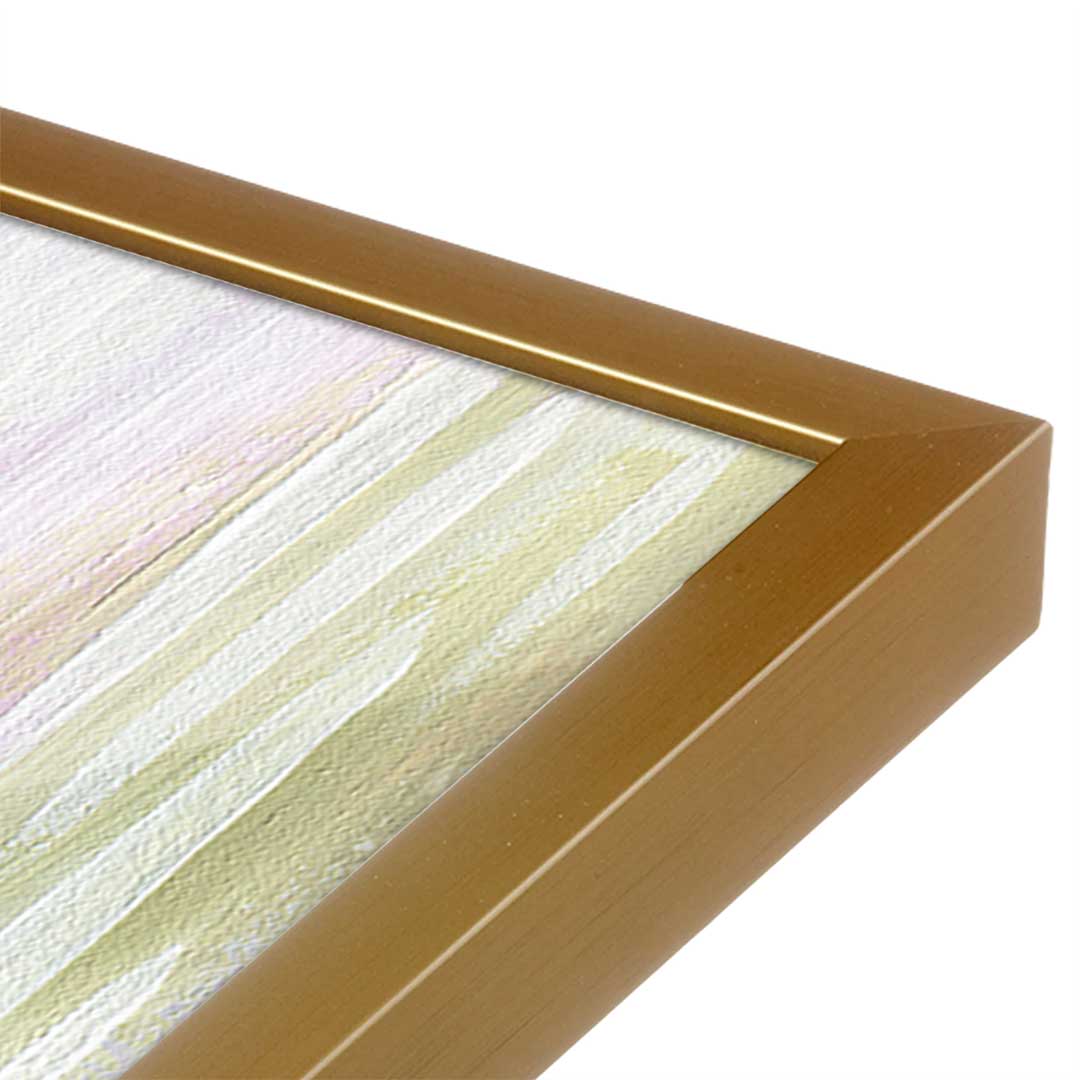 [Color:Polished Gold], Picture of art in a Polished Gold frame at an angle