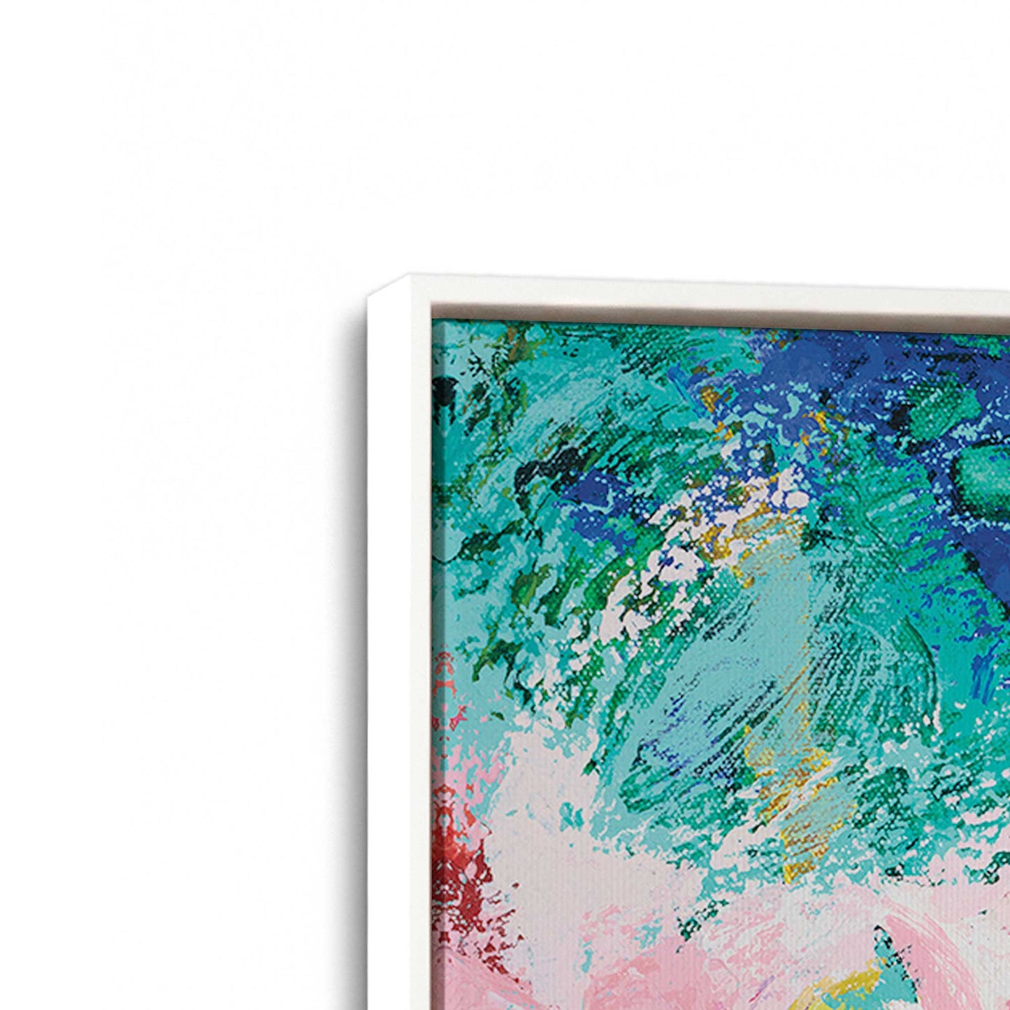 [Color:Opaque White], Picture of art in a White frame at an angle