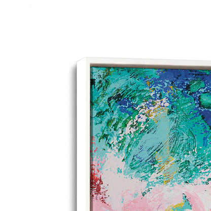 [Color:Opaque White], Picture of art in a White frame at an angle