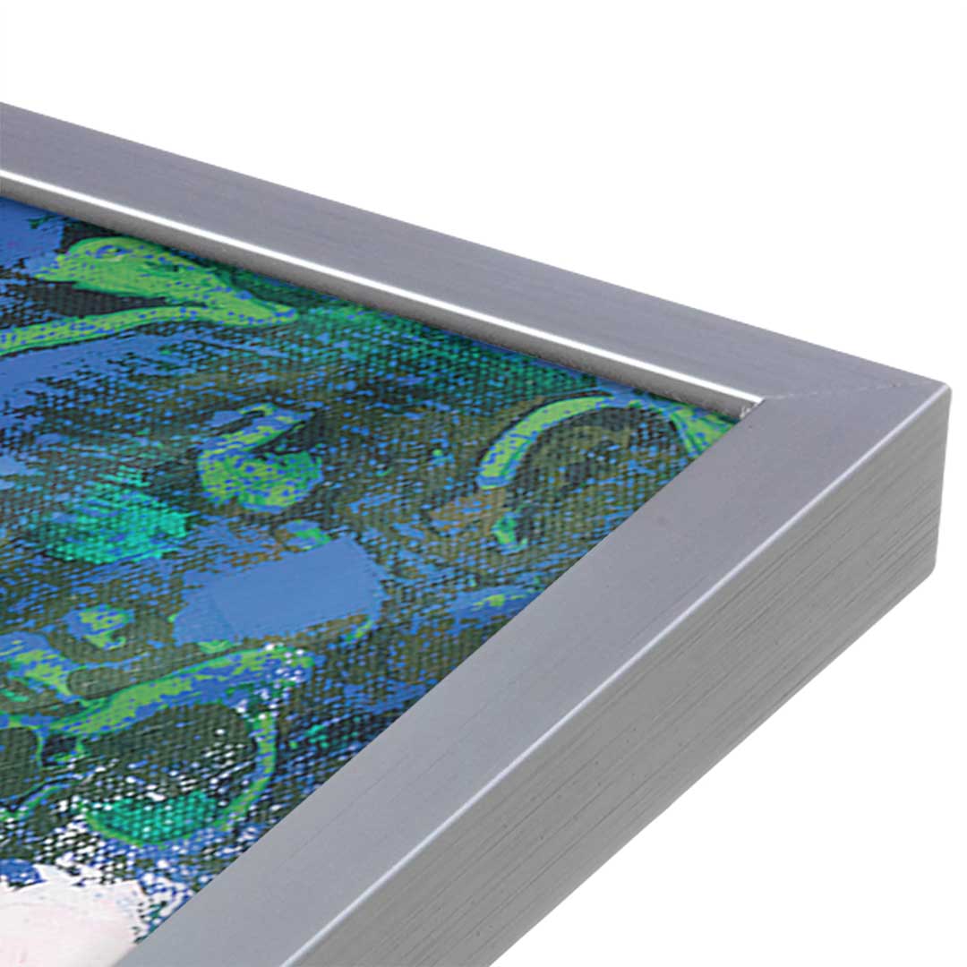 [Color:Polished Chrome], Picture of art in a Polished Chrome frame at an angle