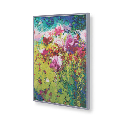 [Color:Polished Chrome], Picture of art in a Polished Chrome frame of the corner