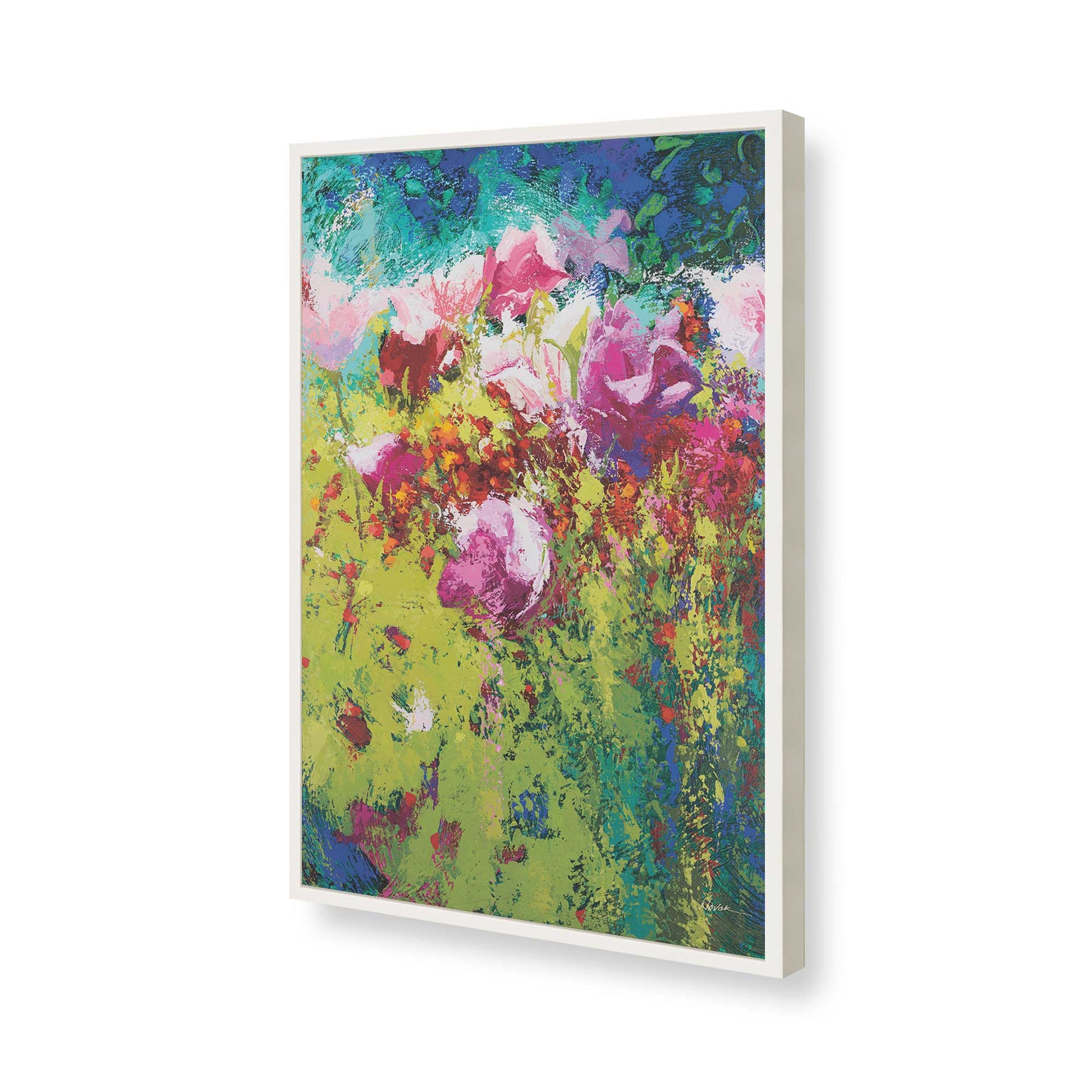 [Color:Opaque White], Picture of art in a Opaque White frame of the corner