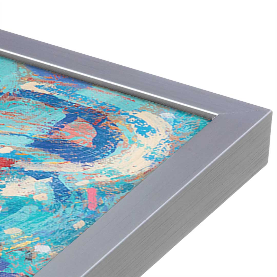 [Color:Polished Chrome], Picture of art in a Polished Chrome frame at an angle