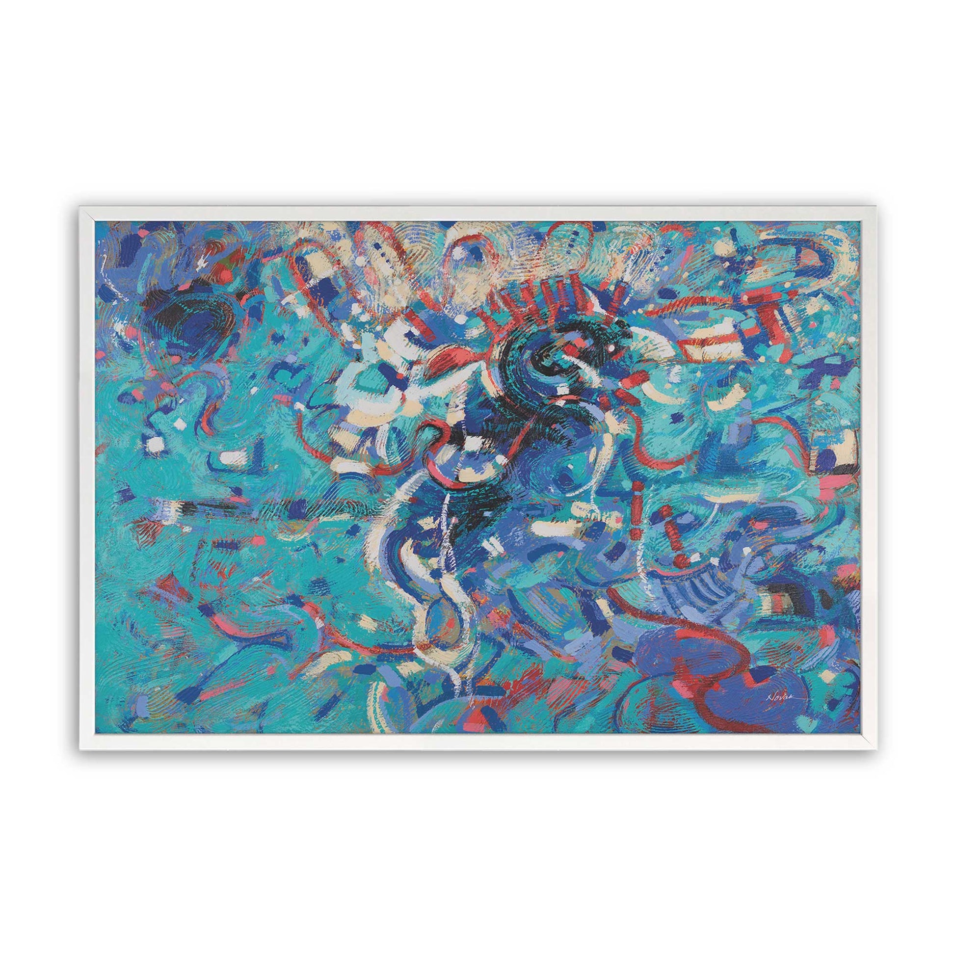 [Color:Opaque White], Picture of art in a Opaque White frame