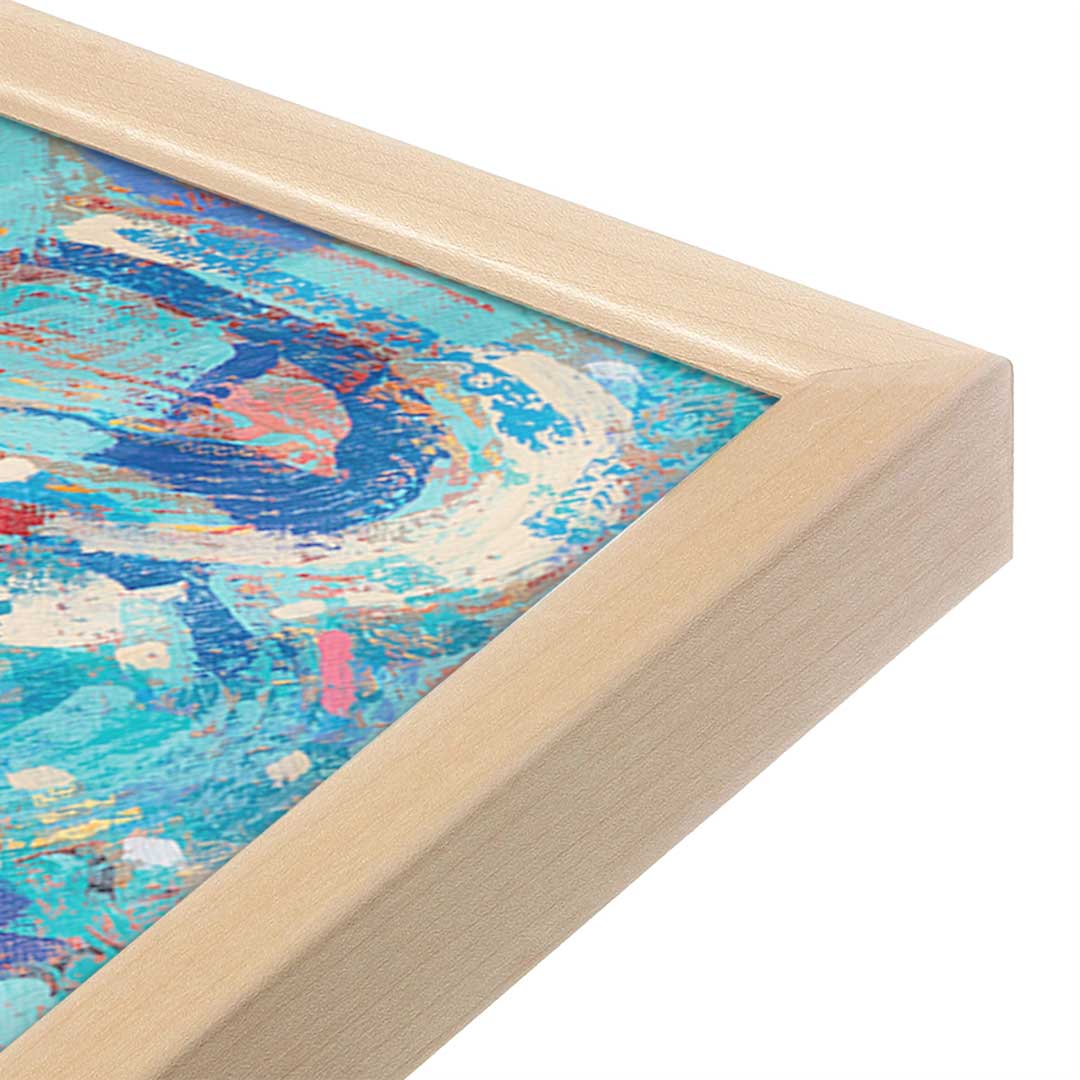[Color:Raw Maple], Picture of art in a Raw Maple frame at an angle