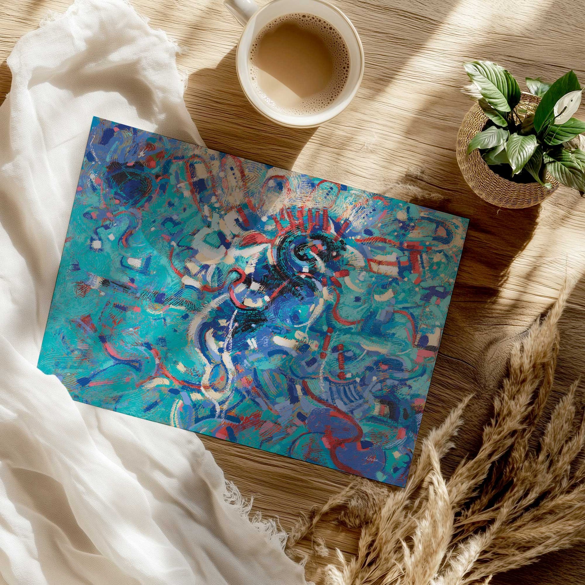 [Color:Rolled Print], Picture of close up of art