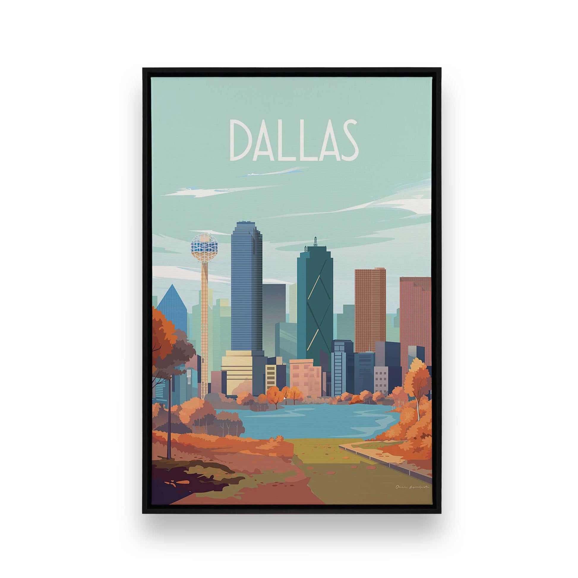 [Color:Satin Black], Picture of art in a Satin Black frame