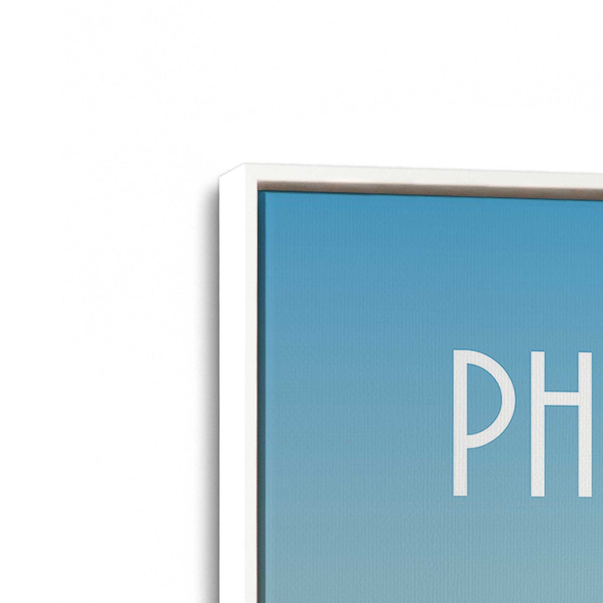 [Color:Opaque White], Picture of art in a White frame at an angle