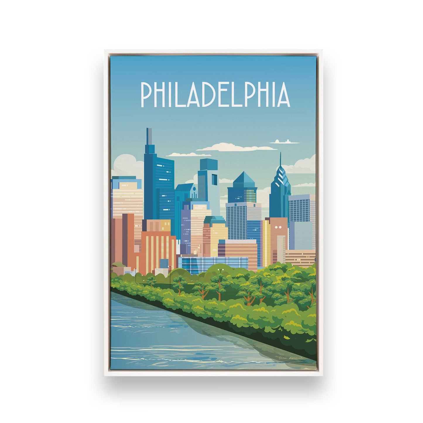 [Color:Opaque White], Picture of art in a White frame