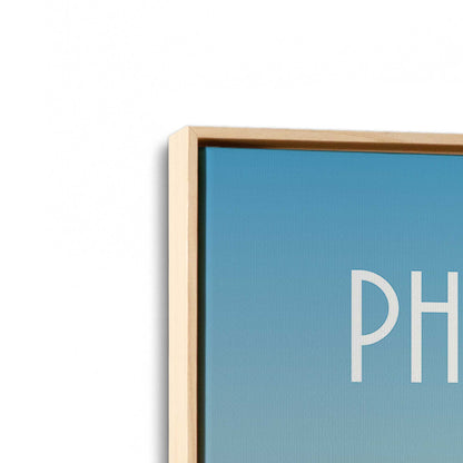 [Color:American Maple], Picture of art in a American Maple frame at an angle