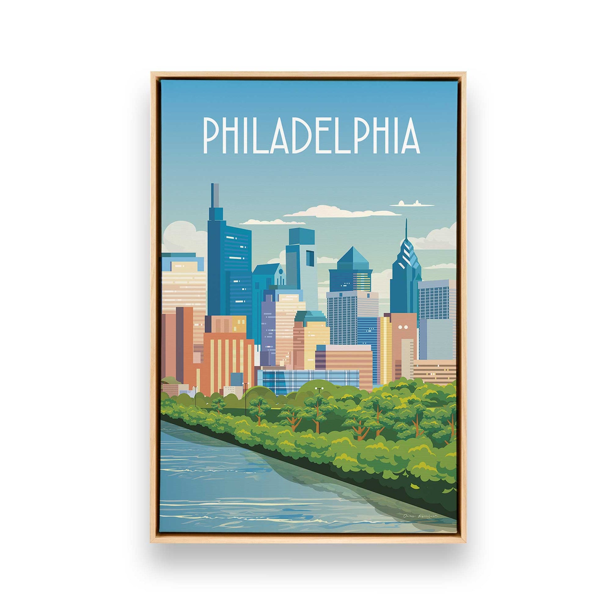 [Color:American Maple], Picture of art in a American Maple frame