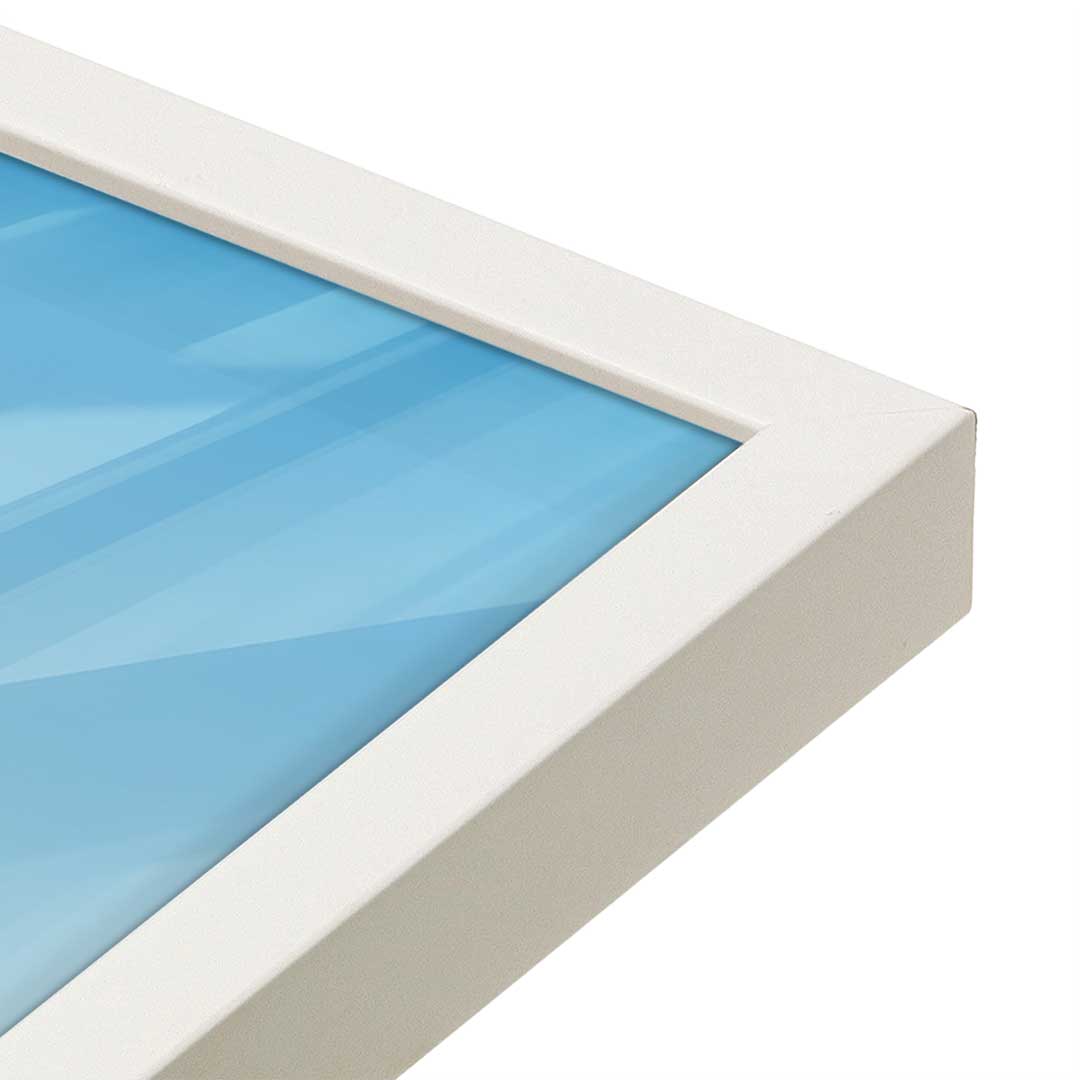 [Color:Opaque White], Picture of art in a Opaque White frame at an angle
