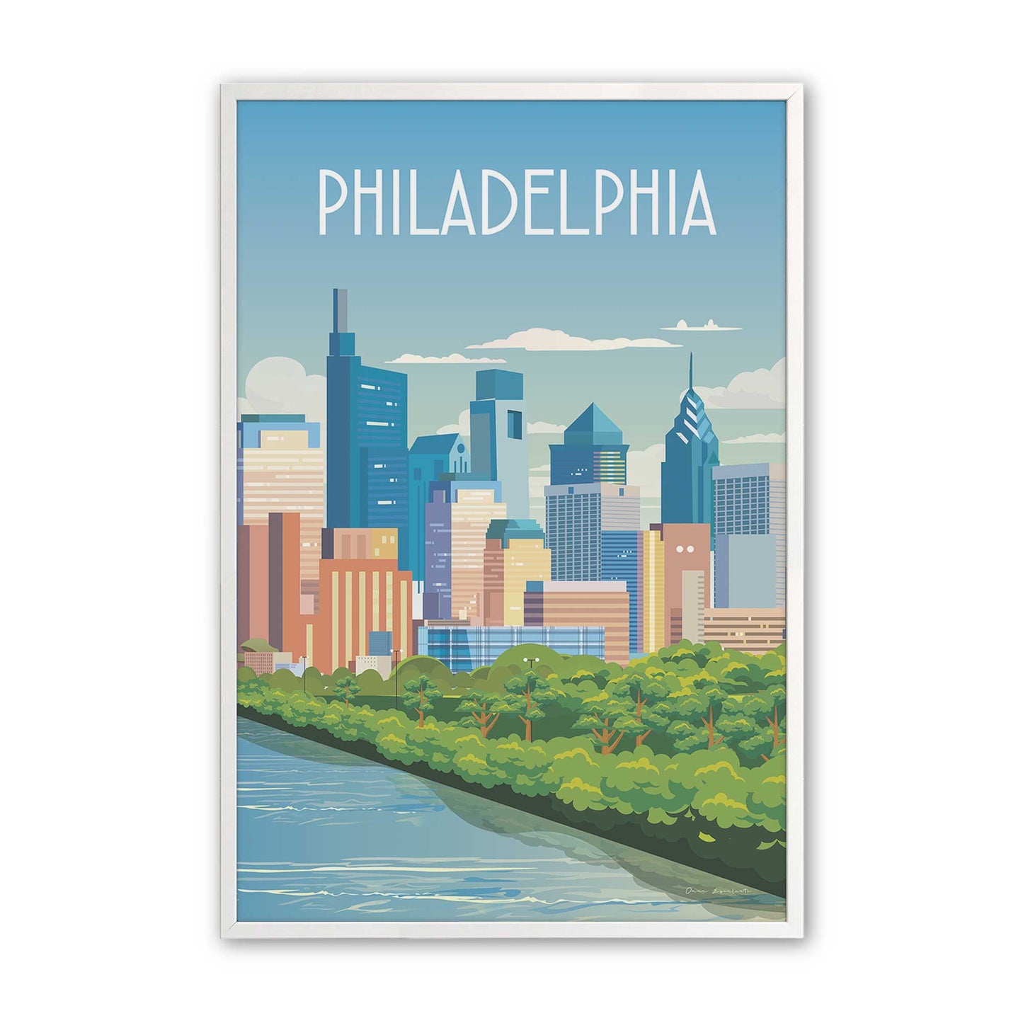 [Color:Opaque White], Picture of art in a Opaque White frame