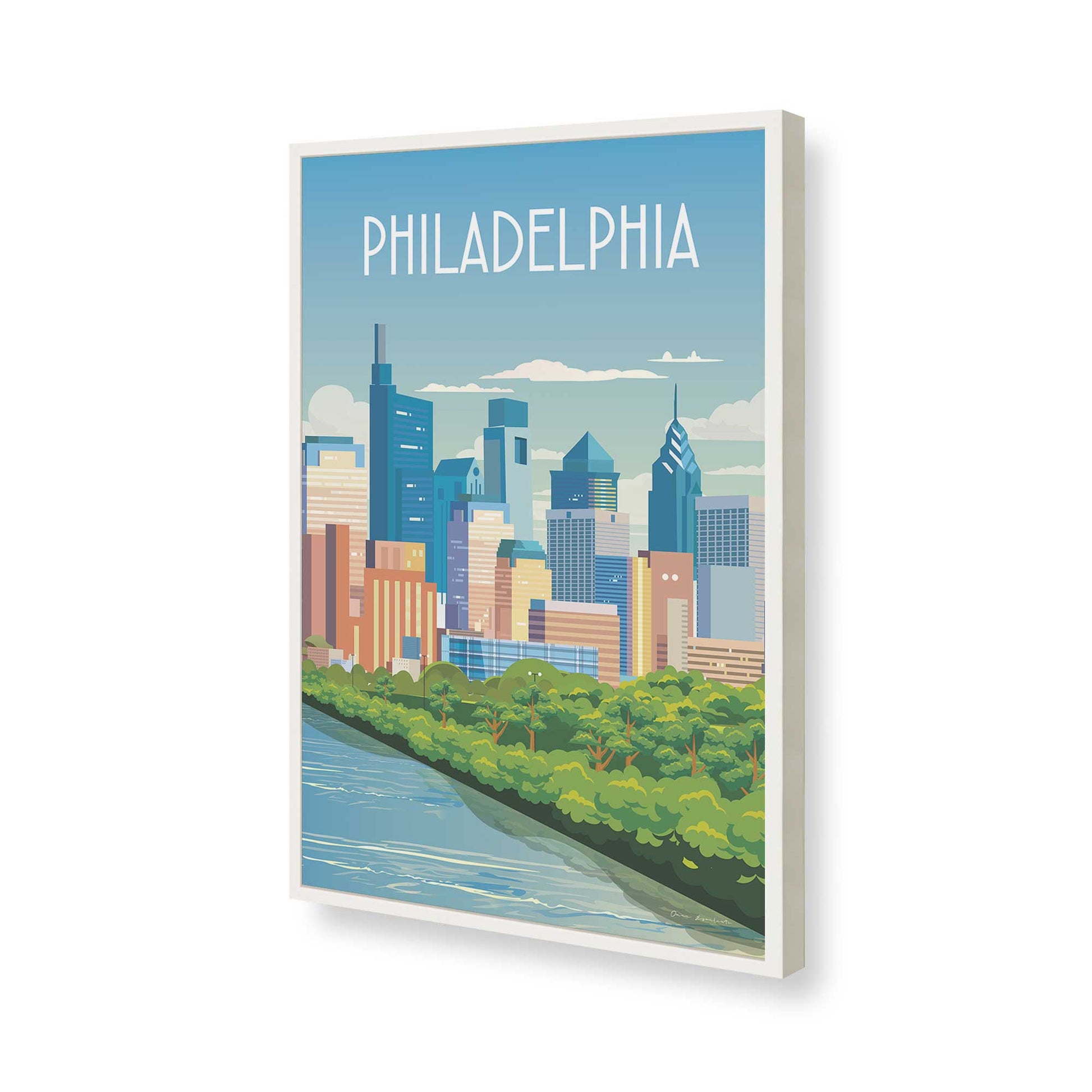 [Color:Opaque White], Picture of art in a Opaque White frame of the corner