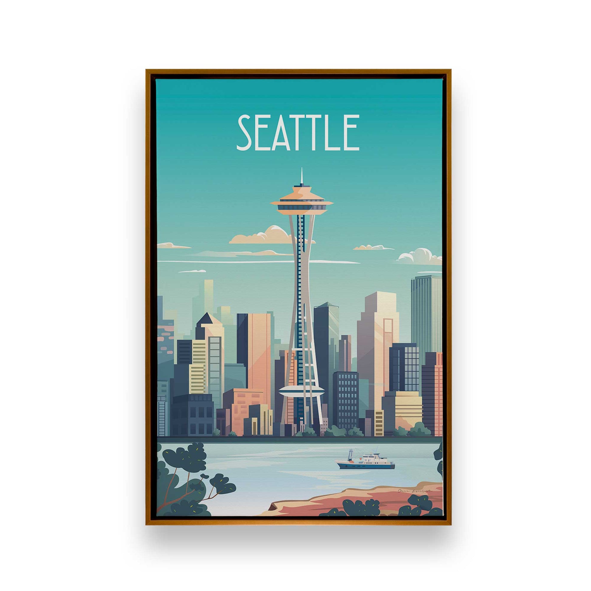 [Color:Polished Gold], Picture of art in a Polished Gold frame