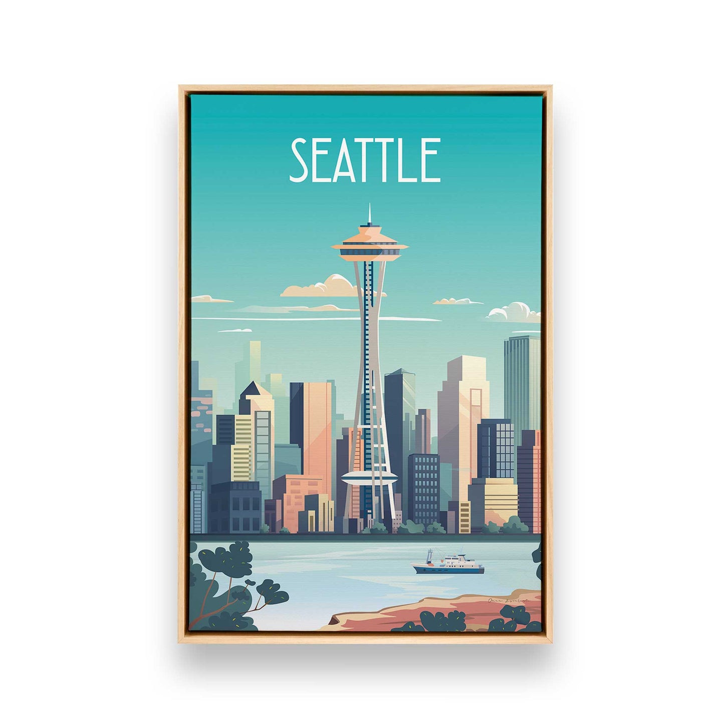 [Color:American Maple], Picture of art in a American Maple frame