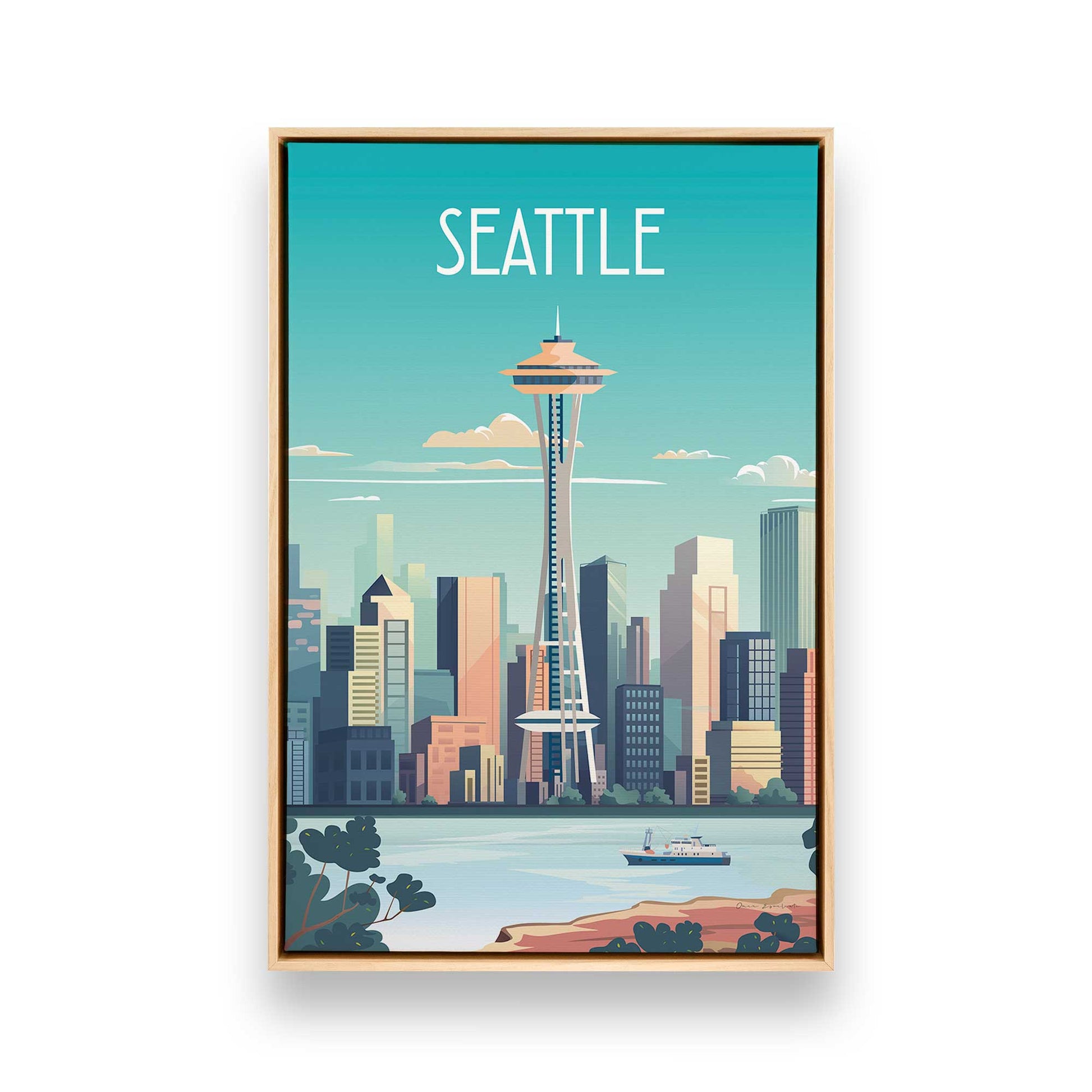 [Color:American Maple], Picture of art in a American Maple frame