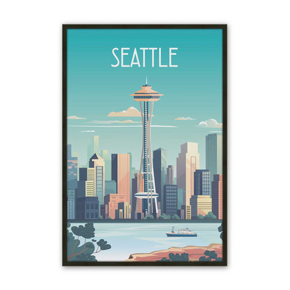 [Color:Satin Black], Picture of art in a Satin Black frame