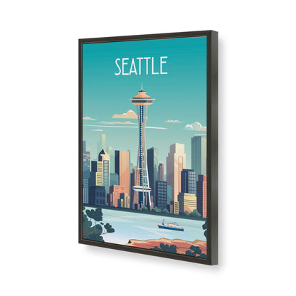 [Color:Satin Black], Picture of art in a Satin Black frame of the corner