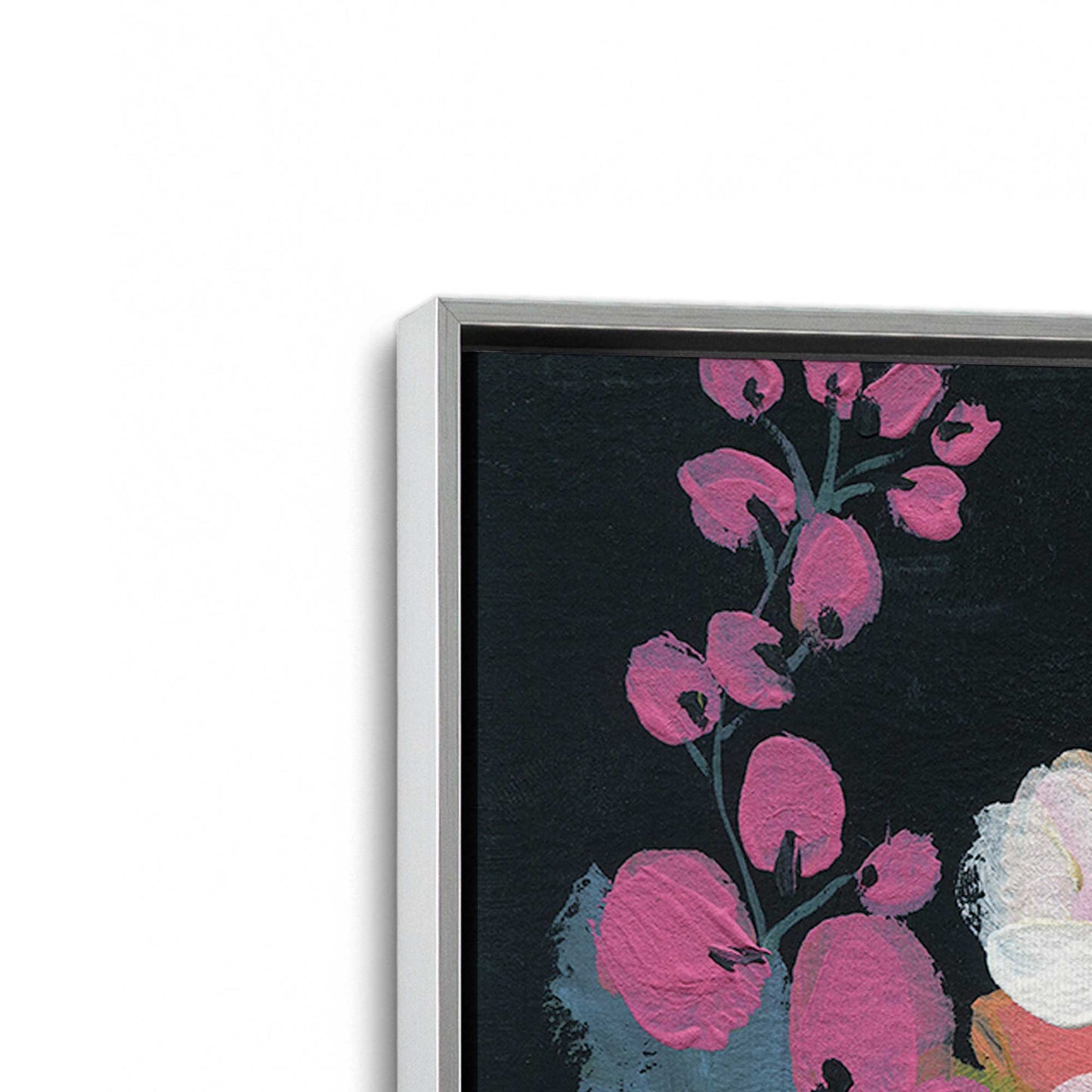 [Color:Polished Chrome], Picture of art in a Polished Chrome frame at an angle