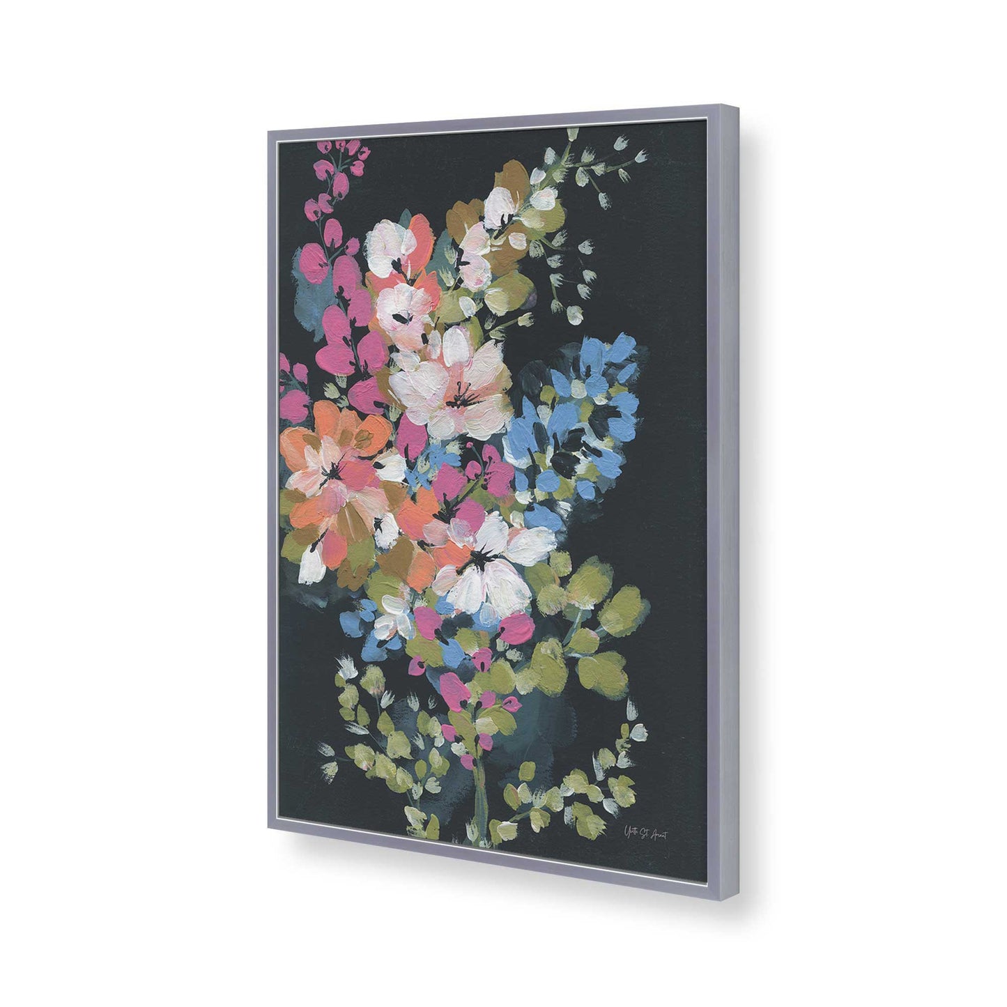 [Color:Polished Chrome], Picture of art in a Polished Chrome frame of the corner