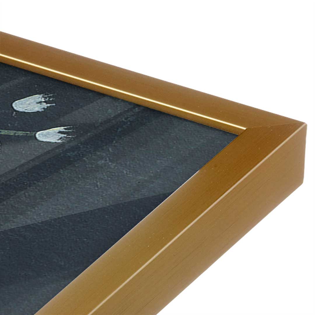 [Color:Polished Gold], Picture of art in a Polished Gold frame at an angle