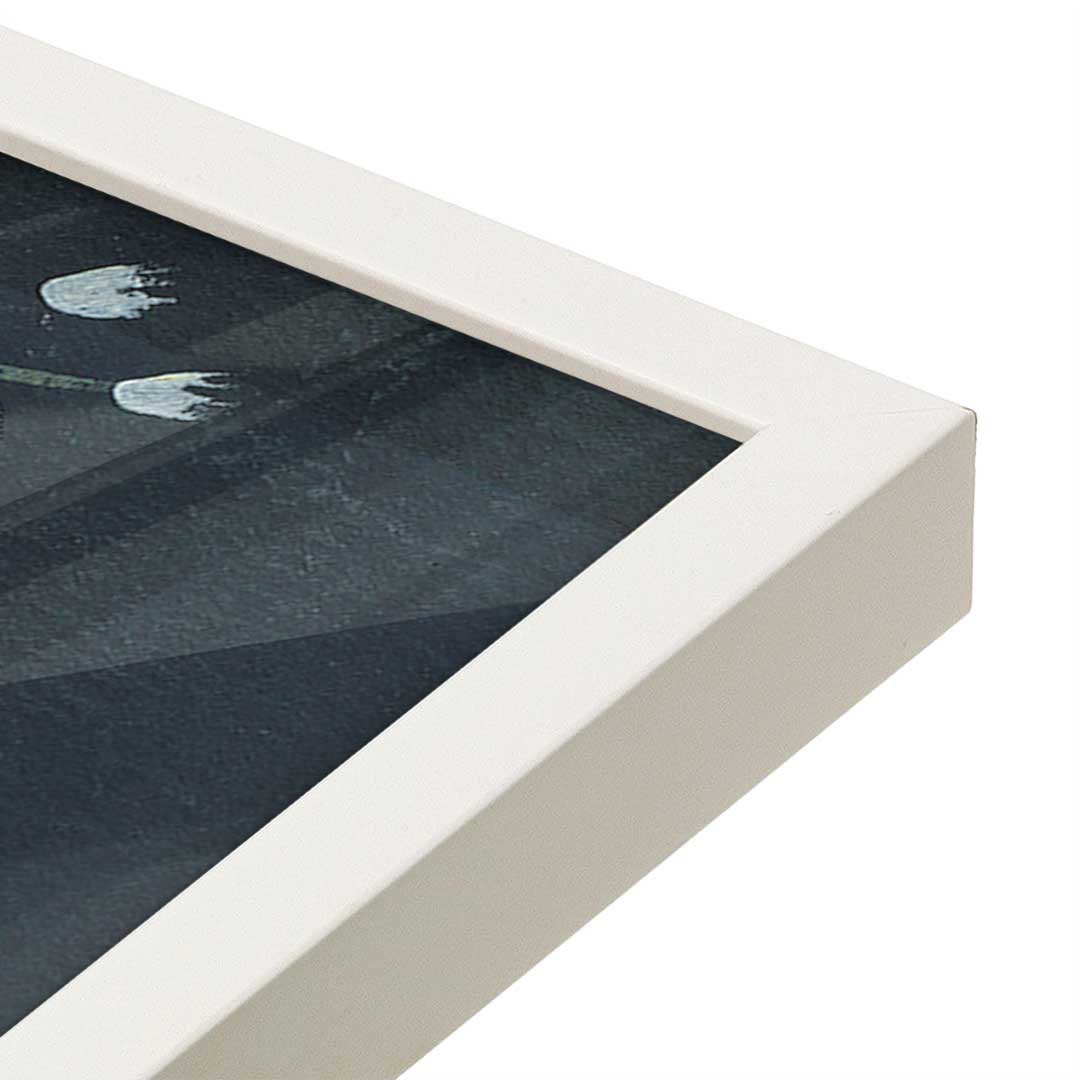 [Color:Opaque White], Picture of art in a Opaque White frame at an angle