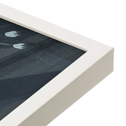 [Color:Opaque White], Picture of art in a Opaque White frame at an angle
