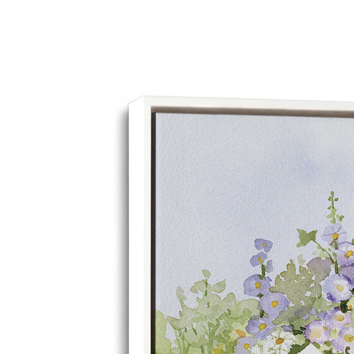 [Color:Opaque White], Picture of art in a White frame at an angle