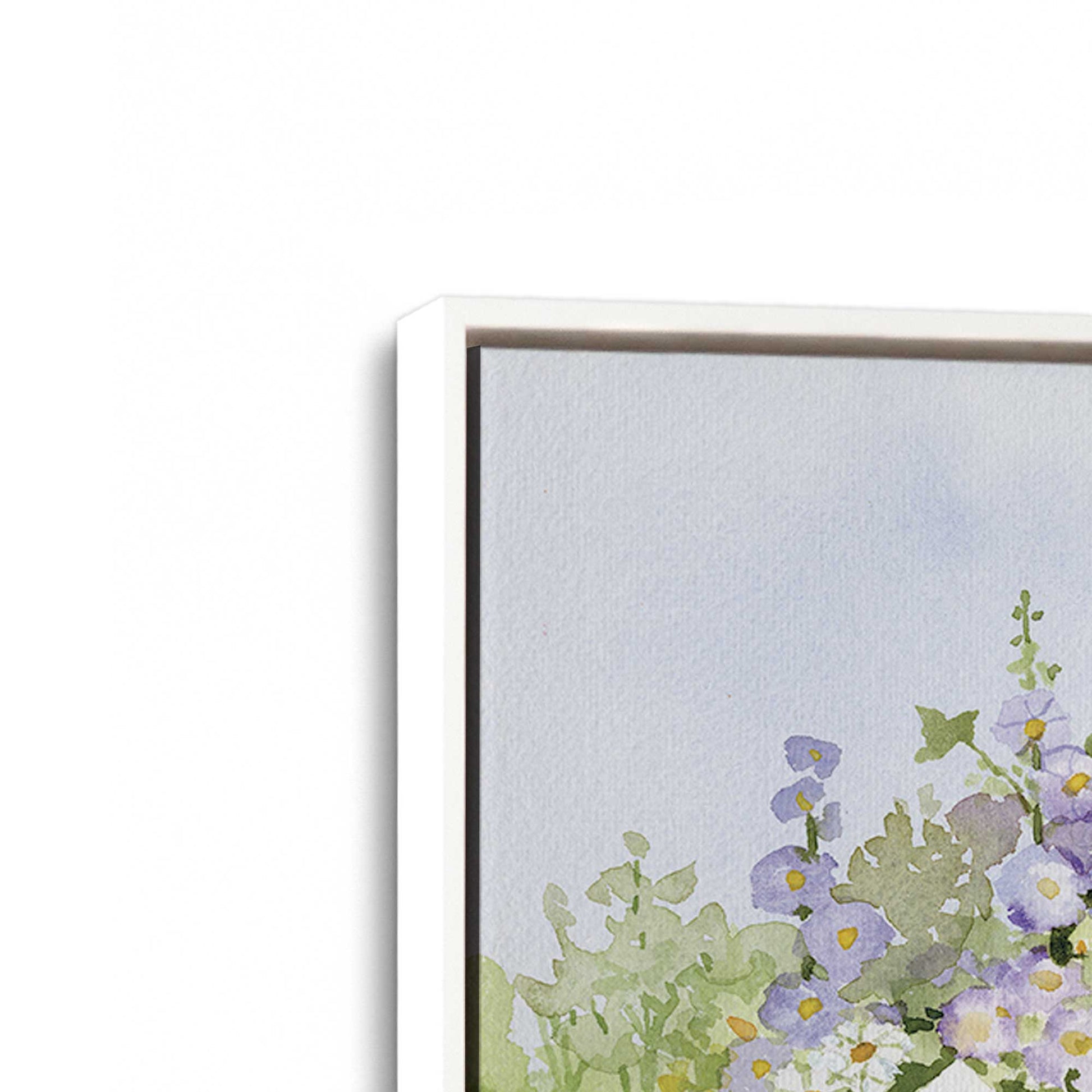 [Color:Opaque White], Picture of art in a White frame at an angle