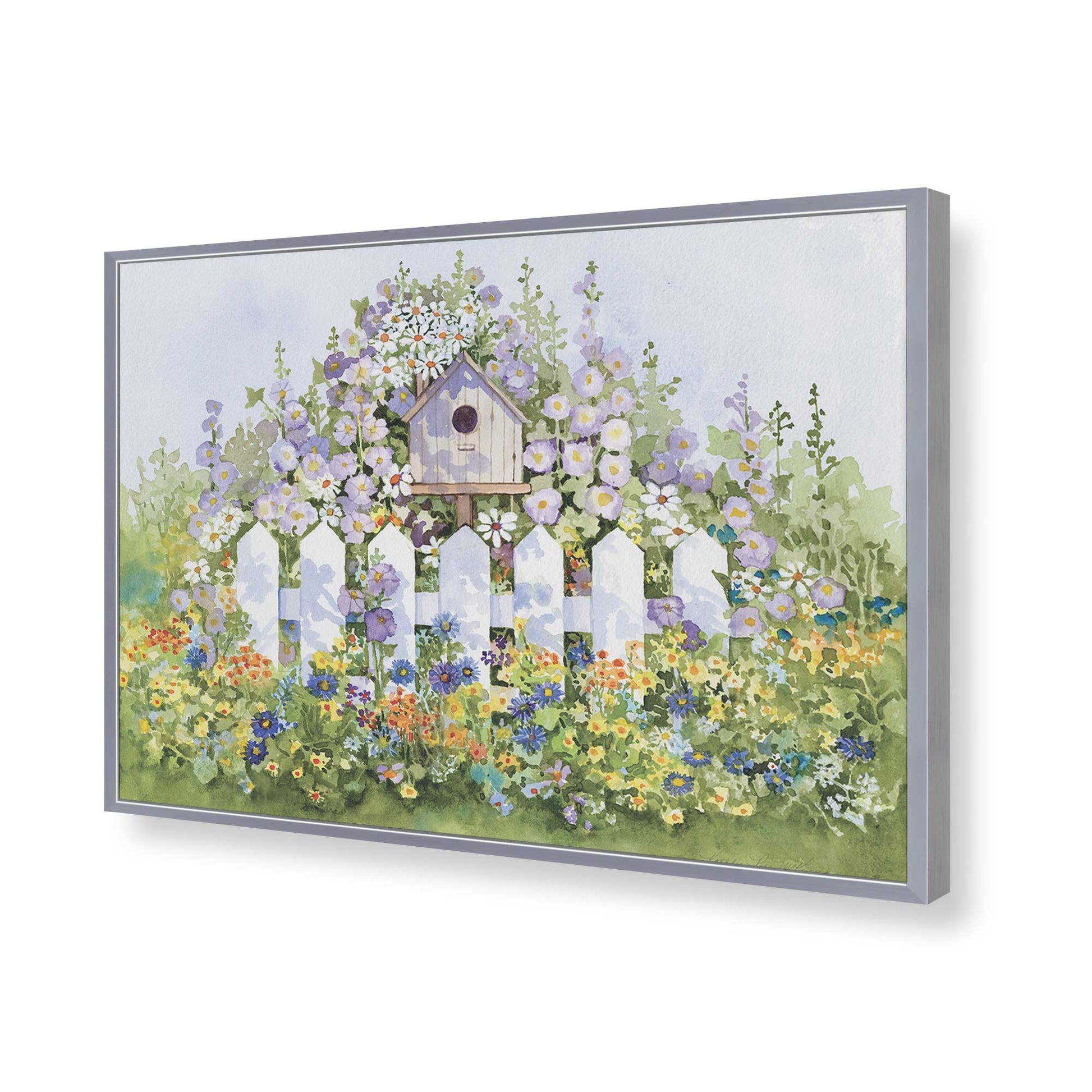 [Color:Polished Chrome], Picture of art in a Polished Chrome frame of the corner