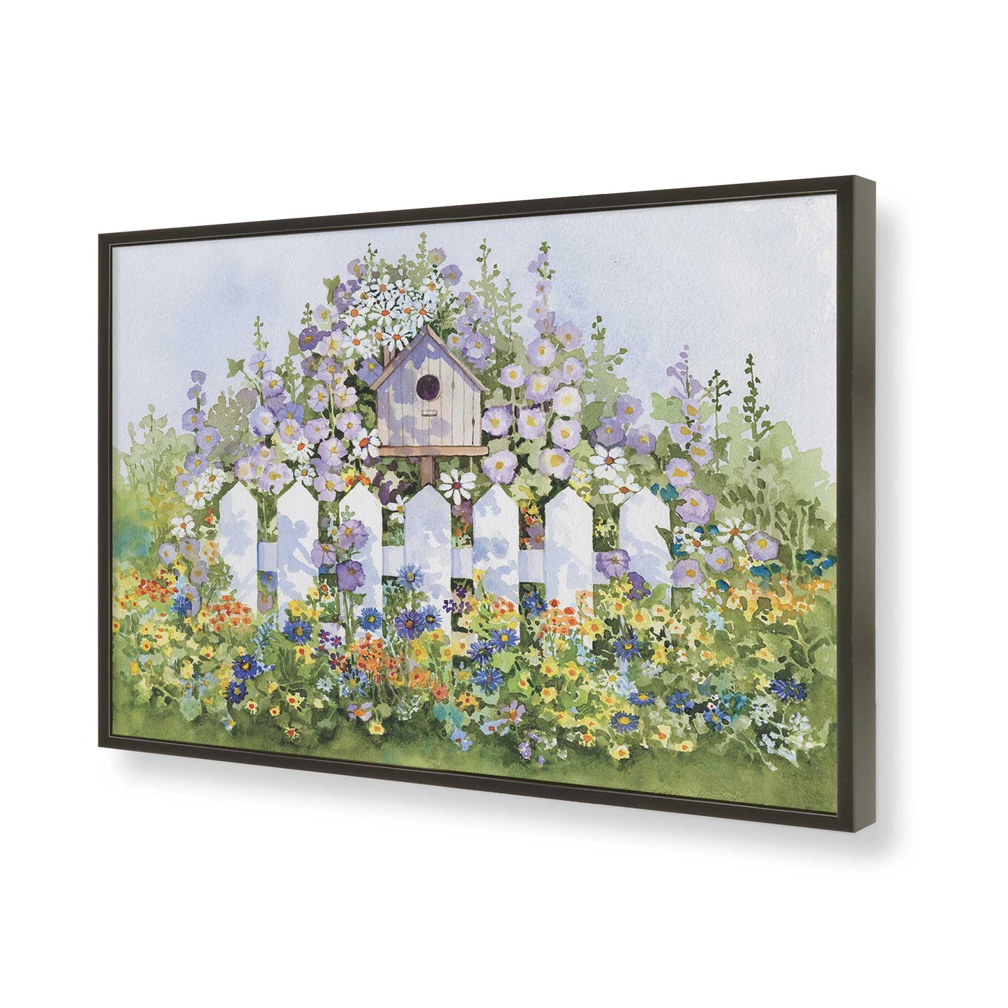 [Color:Satin Black], Picture of art in a Satin Black frame of the corner