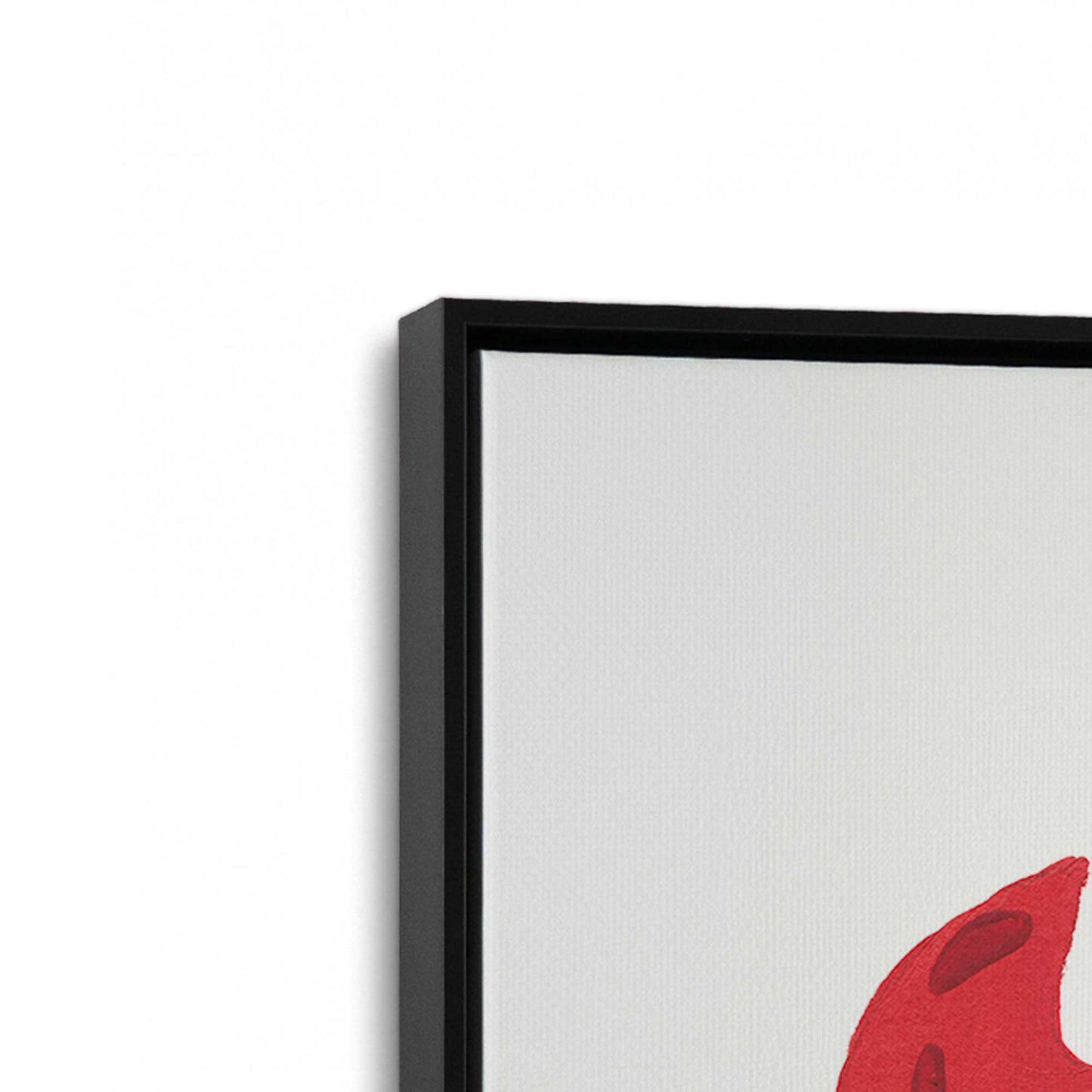 [Color:Satin Black], Picture of art in a Satin Black frame at an angle