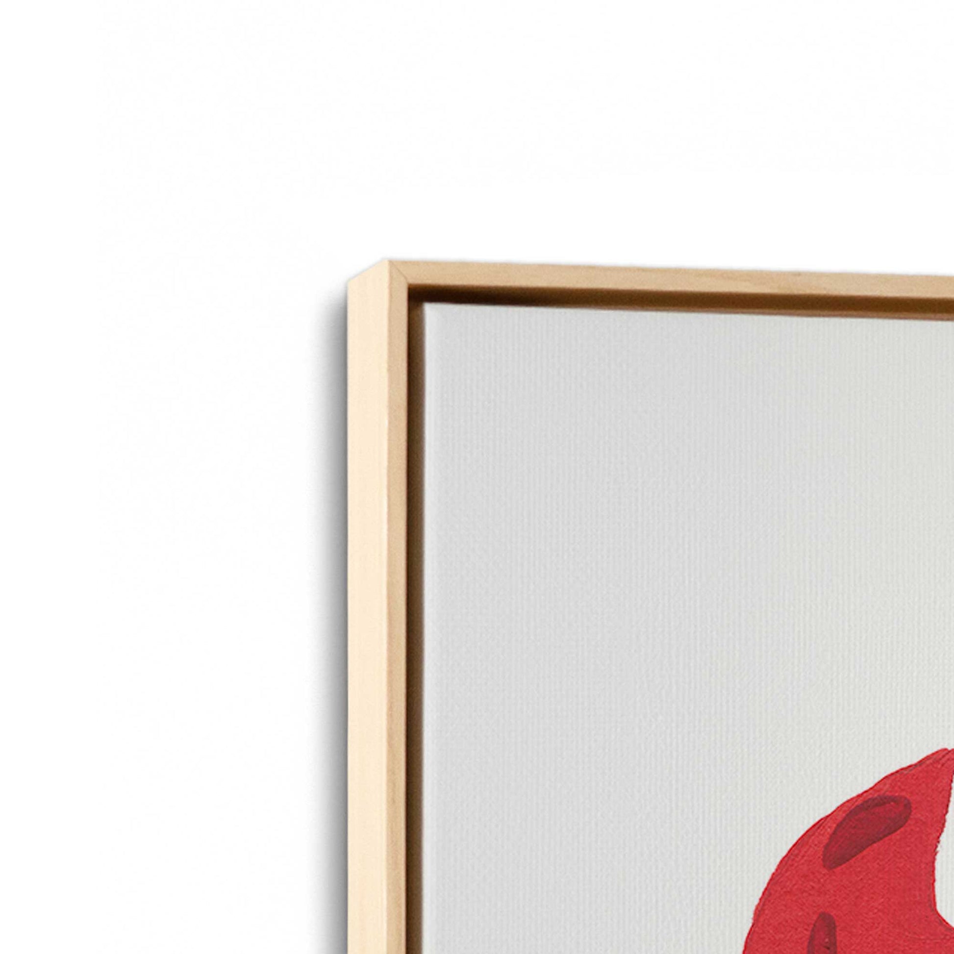 [Color:American Maple], Picture of art in a American Maple frame at an angle