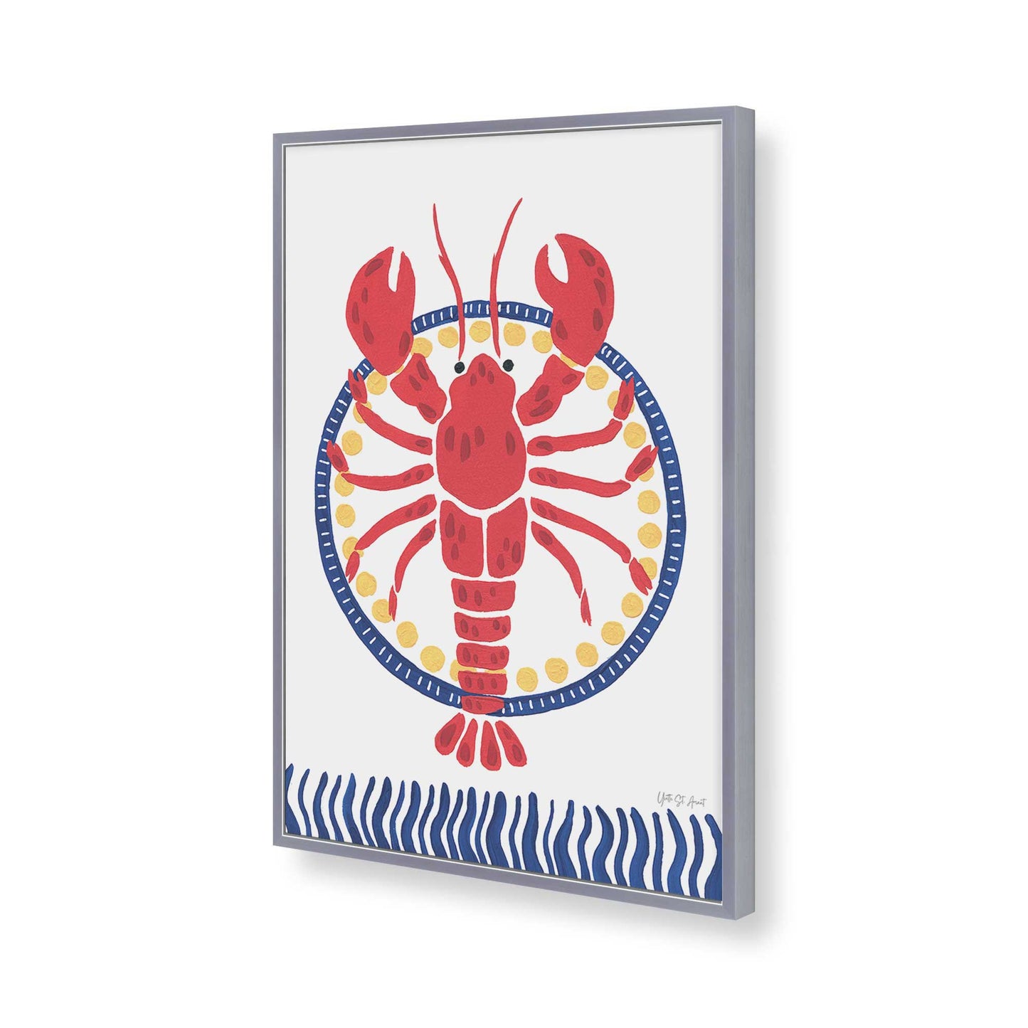 [Color:Polished Chrome], Picture of art in a Polished Chrome frame of the corner