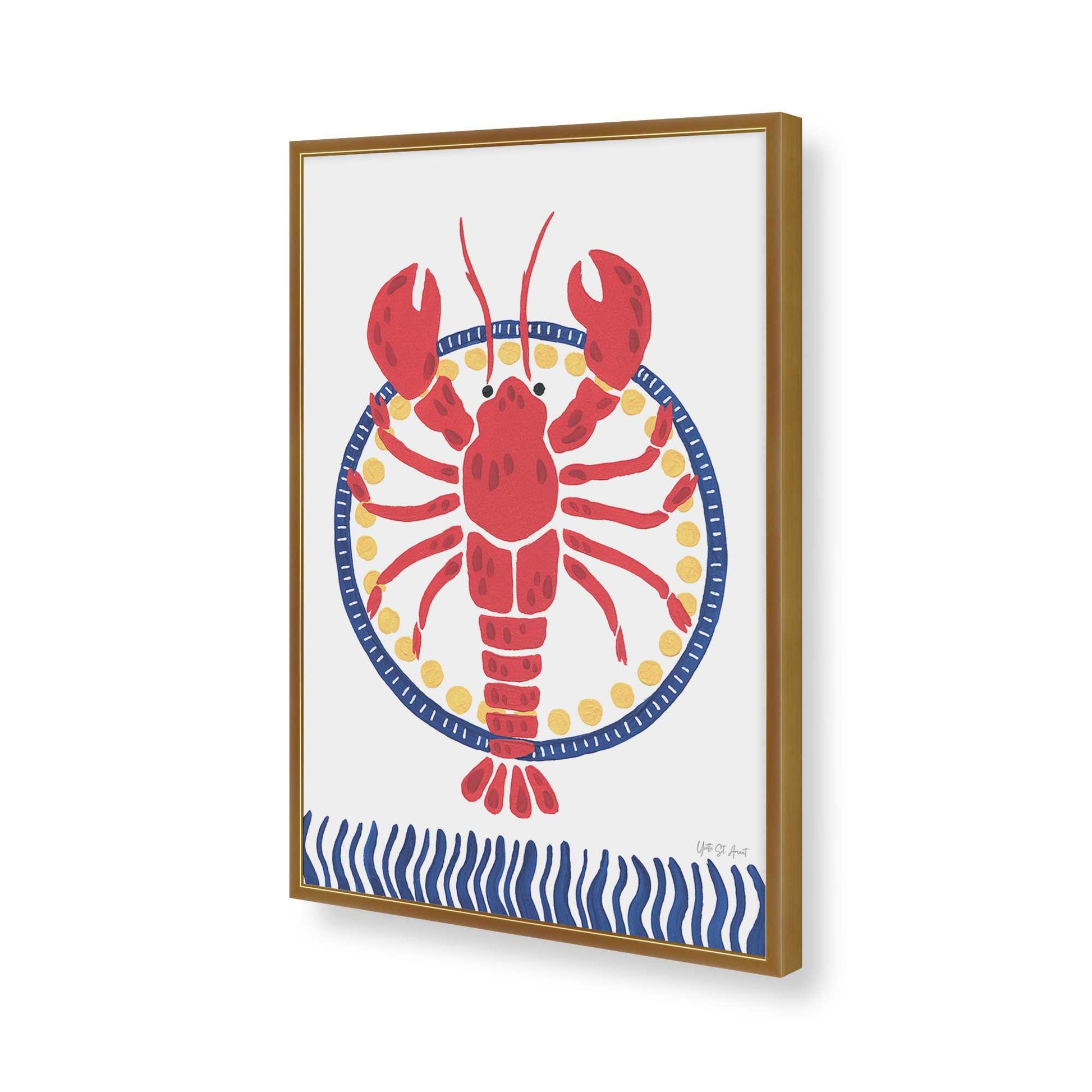 [Color:Polished Gold], Picture of art in a Polished Gold frame of the corner