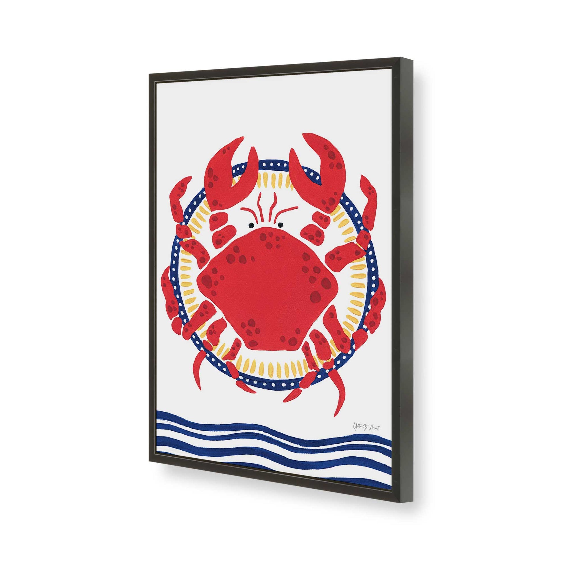 [Color:Satin Black], Picture of art in a Satin Black frame of the corner
