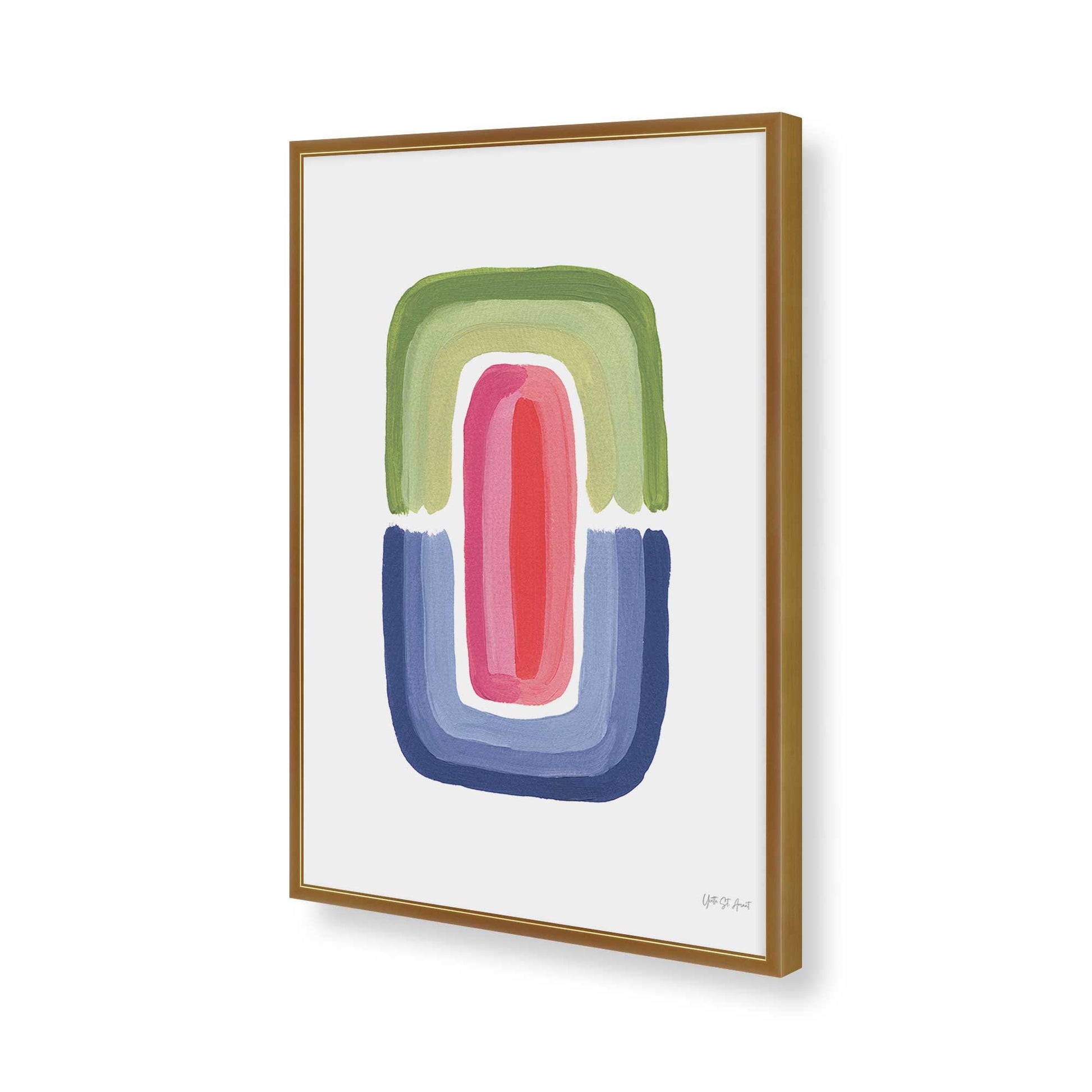 [Color:Polished Gold], Picture of art in a Polished Gold frame of the corner