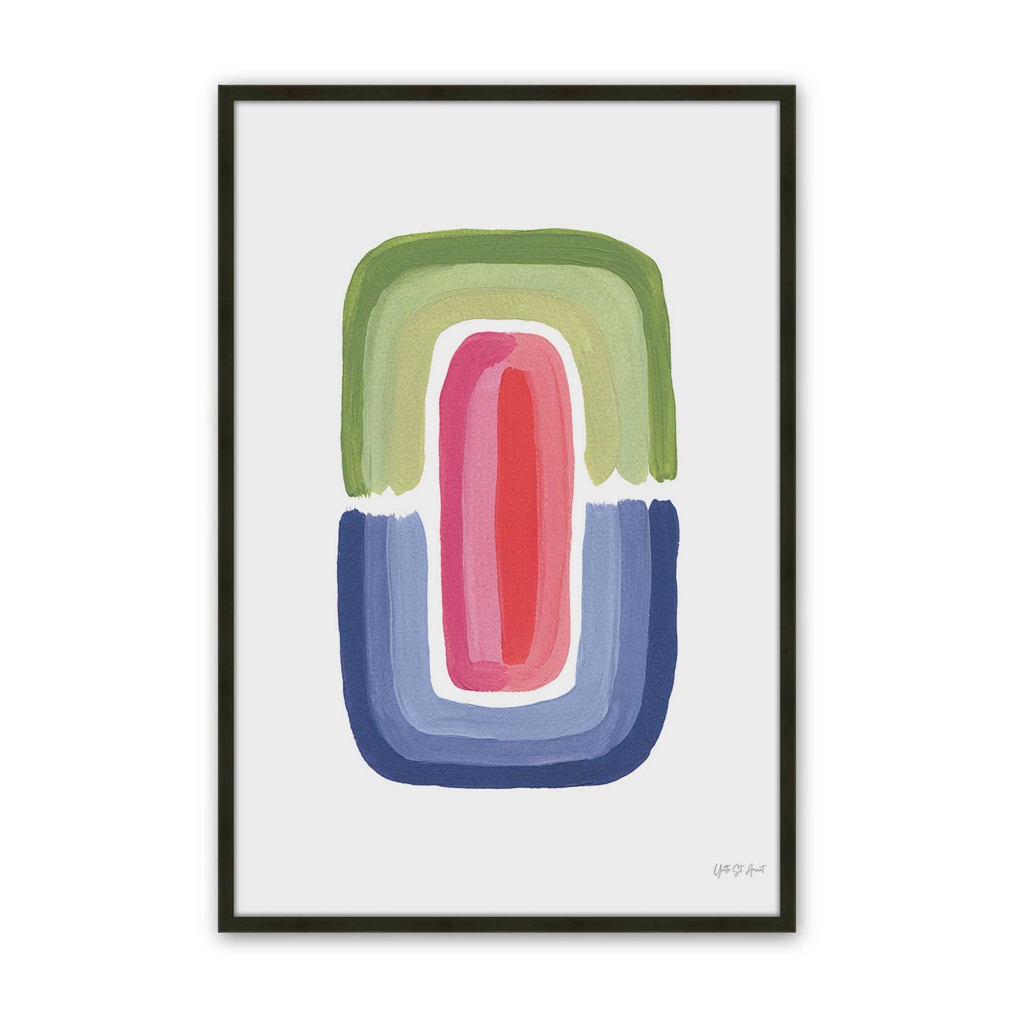 [Color:Satin Black], Picture of art in a Satin Black frame