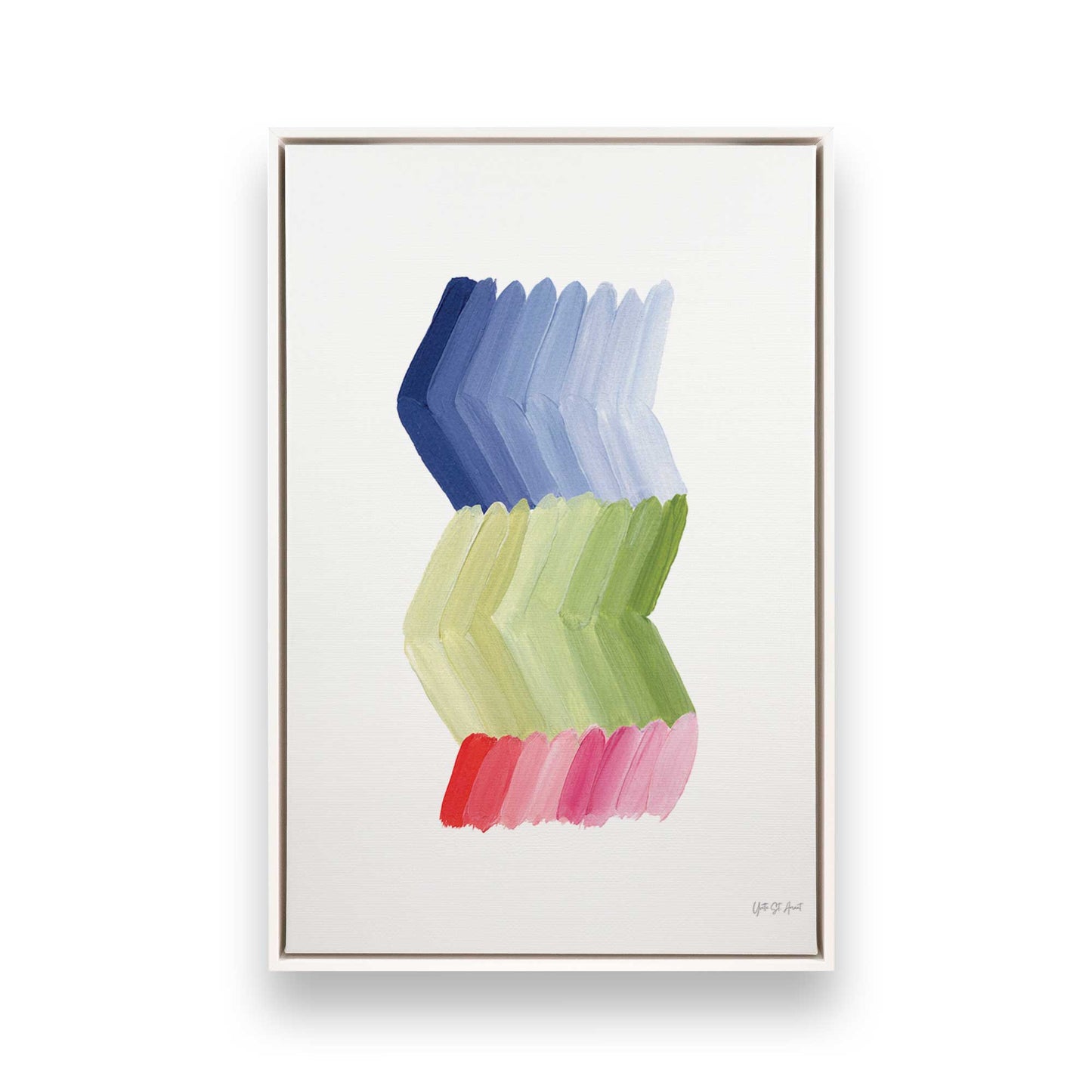[Color:Opaque White], Picture of art in a White frame