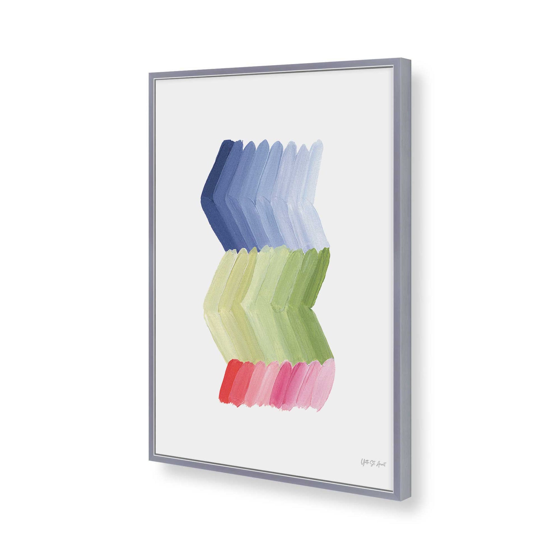 [Color:Polished Chrome], Picture of art in a Polished Chrome frame of the corner