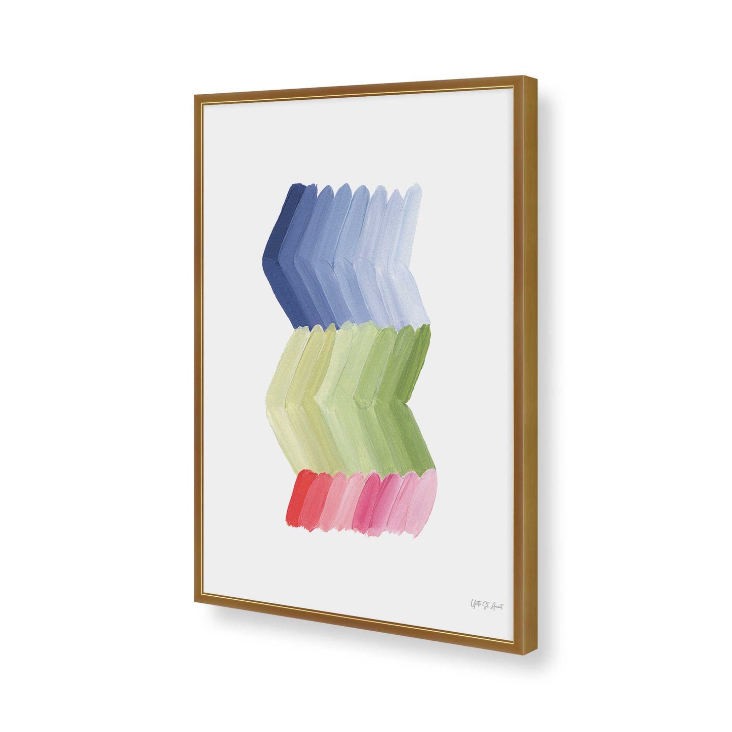 [Color:Polished Gold], Picture of art in a Polished Gold frame of the corner