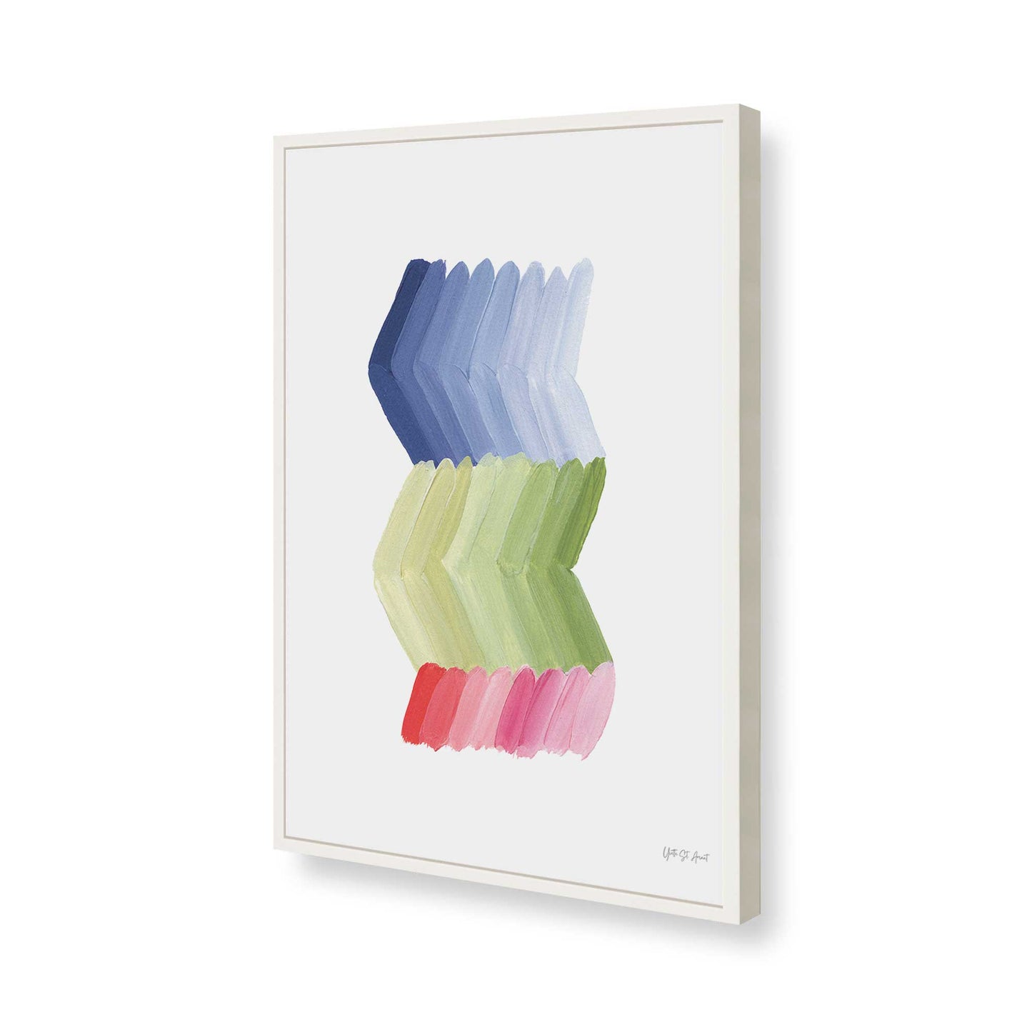 [Color:Opaque White], Picture of art in a Opaque White frame of the corner