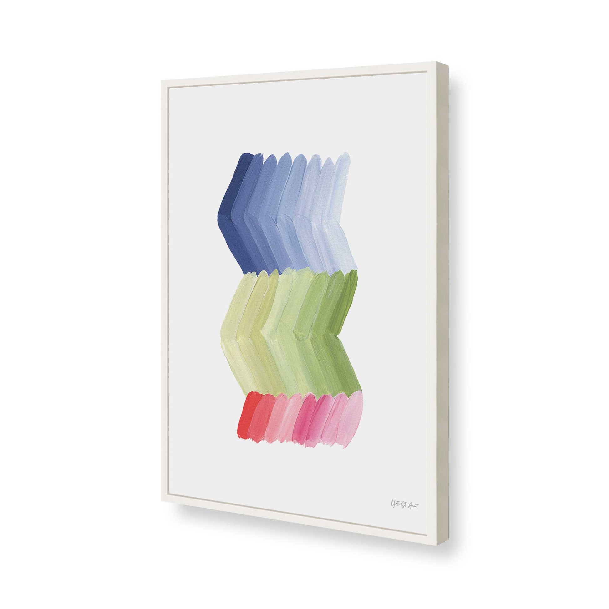 [Color:Opaque White], Picture of art in a Opaque White frame of the corner
