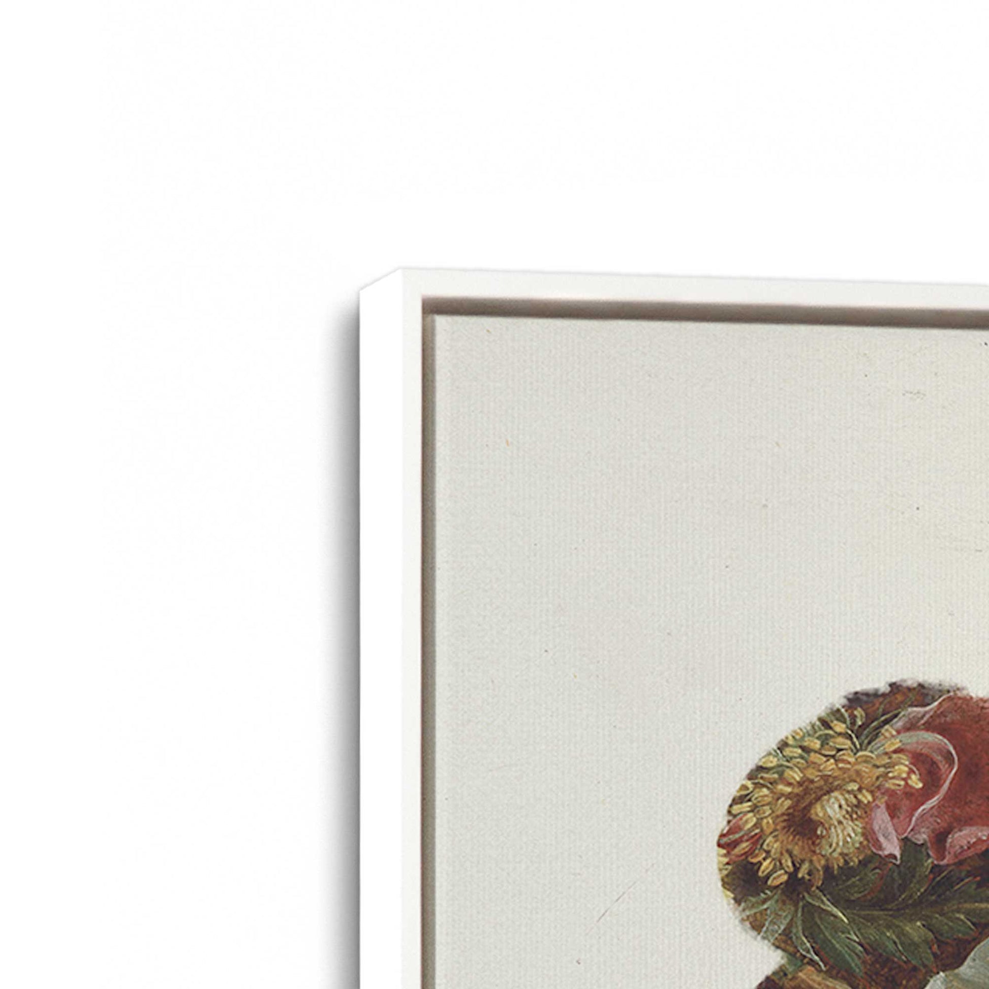 [Color:Opaque White], Picture of art in a White frame at an angle