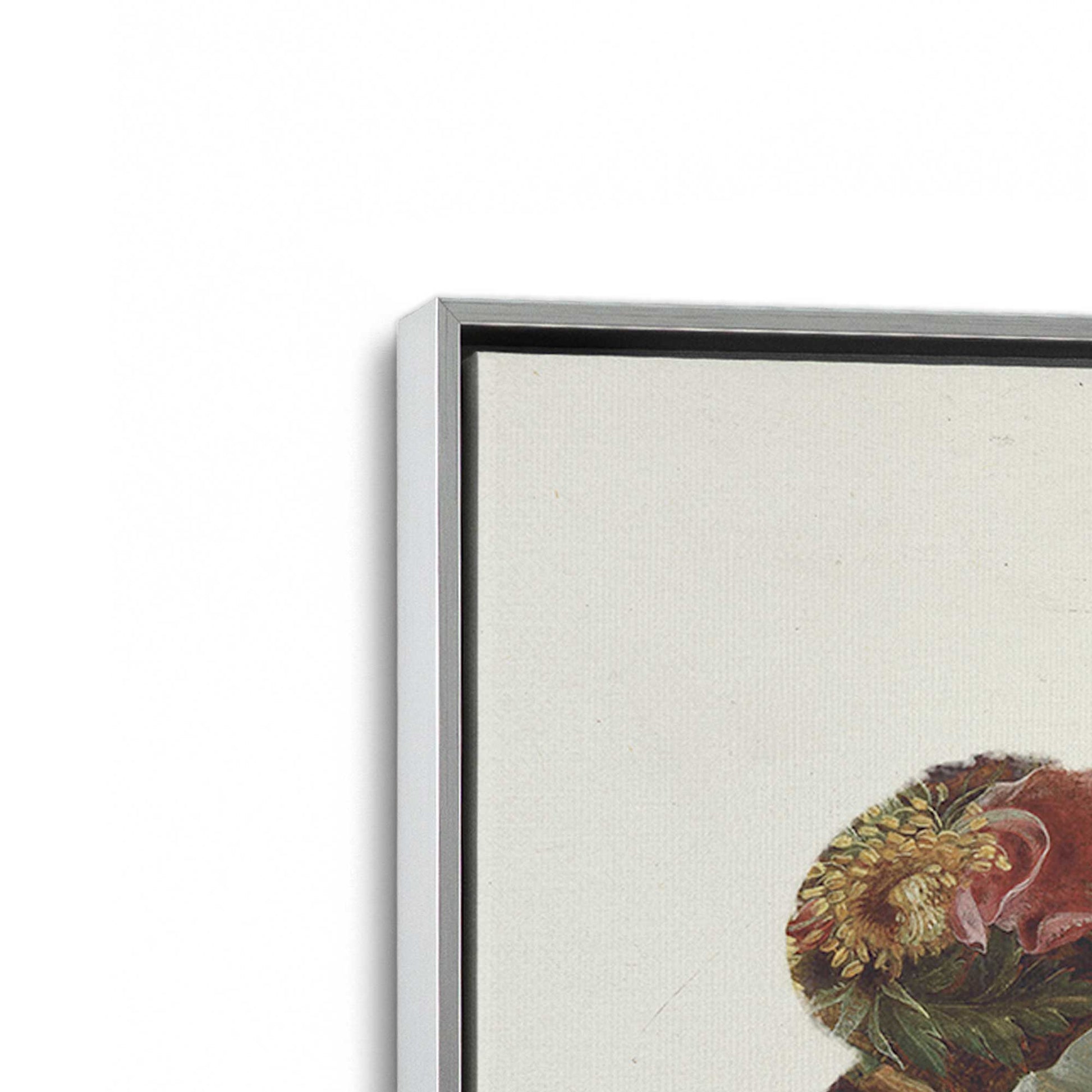 [Color:Polished Chrome], Picture of art in a Polished Chrome frame at an angle